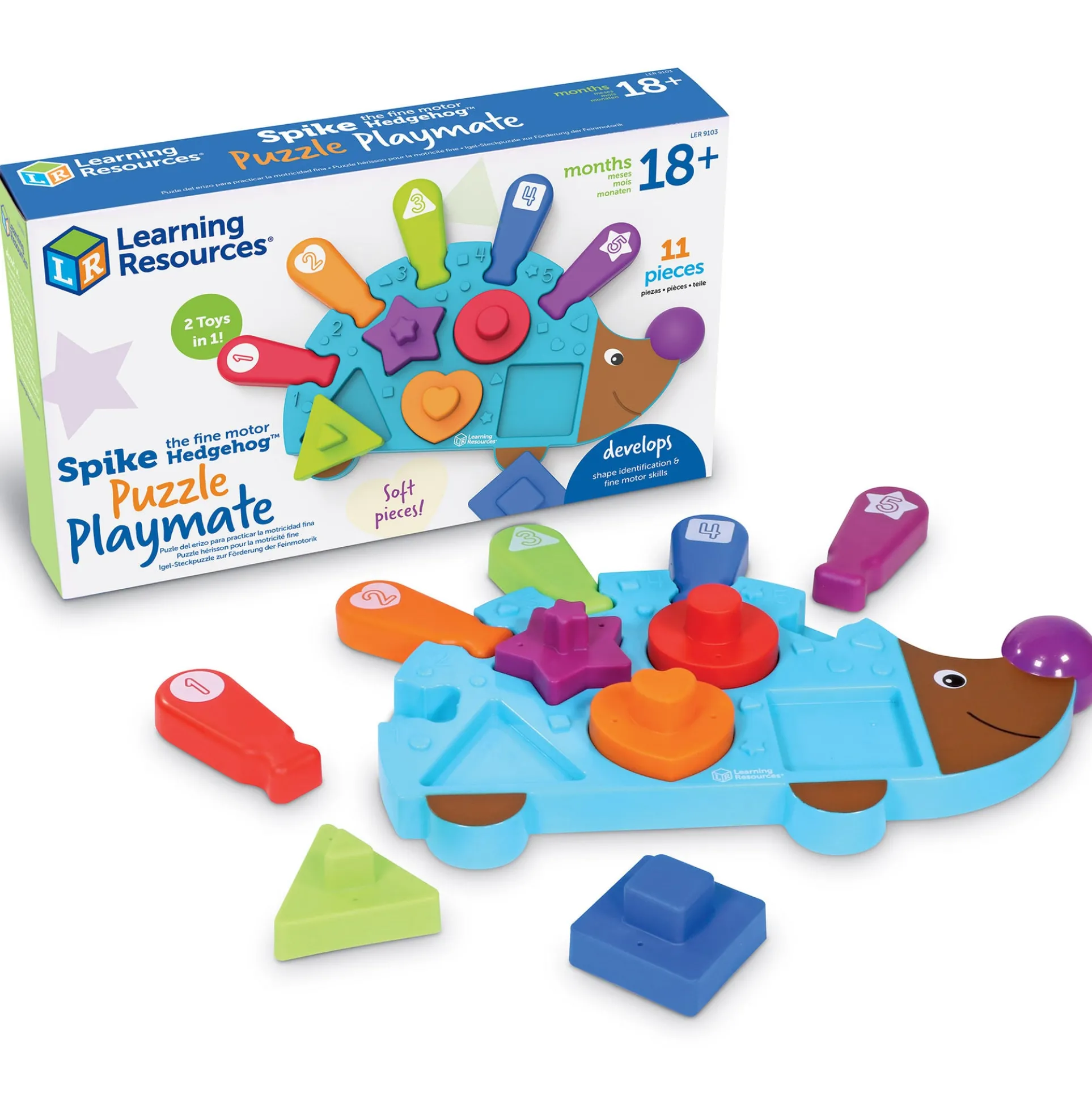 Learning Resources Spike the Fine Motor Hedgehog - Shape Sorter and Puzzle