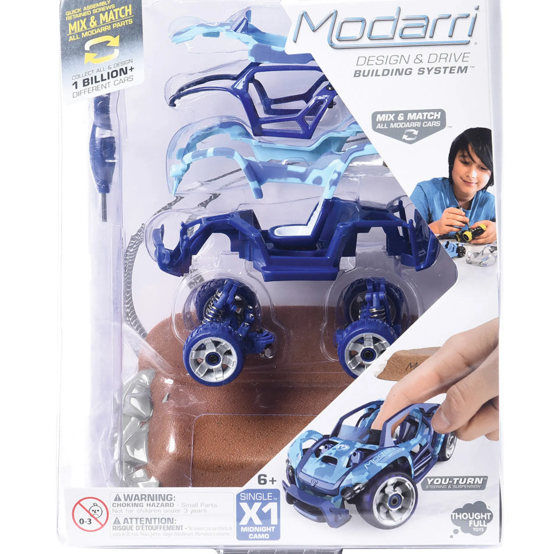 Modarri Midnight Camouflage DIY Toy Car - Design, Build & Drive Experience for Kids 6+