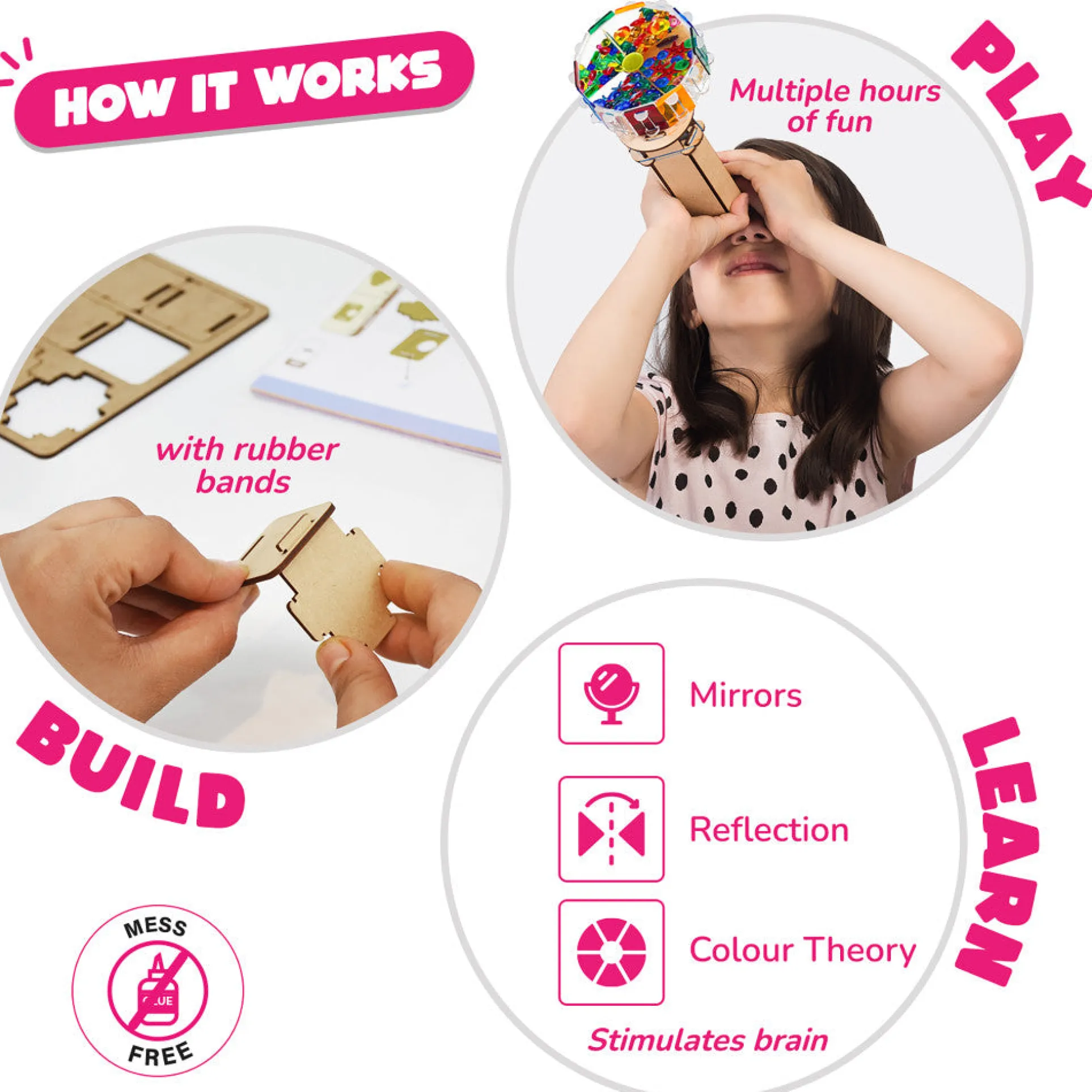 Smartivity Colorful Kaleidoscope STEM DIY Kit for Kids Ages 6-14