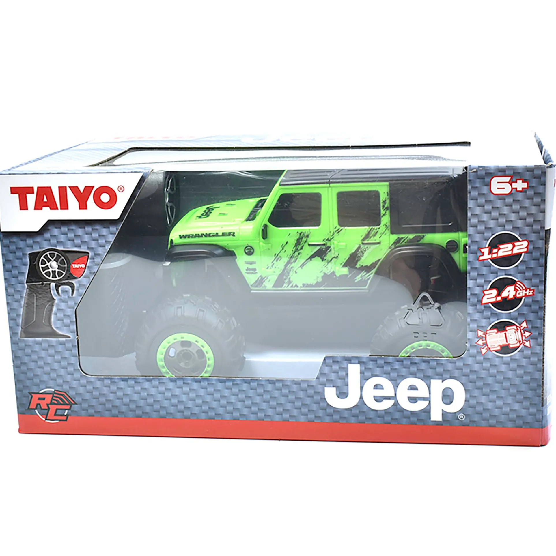 Taiyo 1:22 Scale R/C Jeep Wrangler Sahara - Radio Controlled - Green