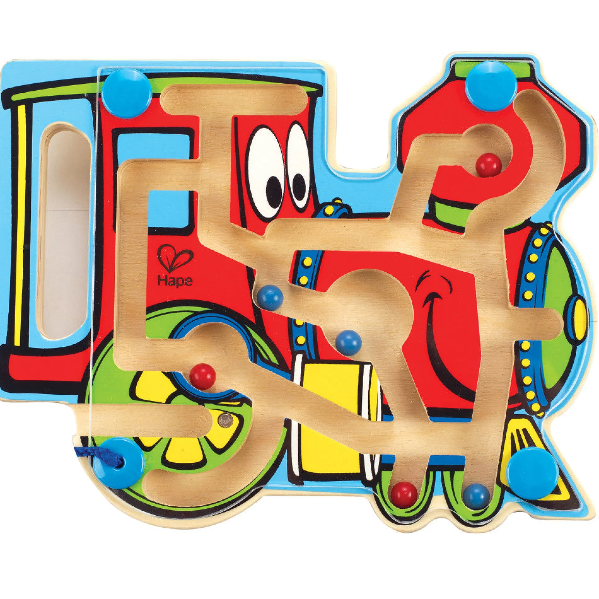 Hape Choo Choo Tracks - Wooden Magnetic Wand Bead Maze