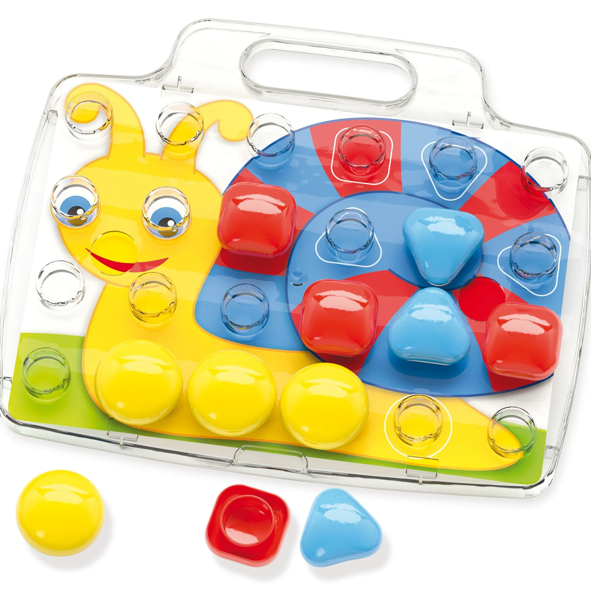 Quercetti Fantacolor Baby - 33pc Color Matching Mosaic Pegboard Game for Toddlers