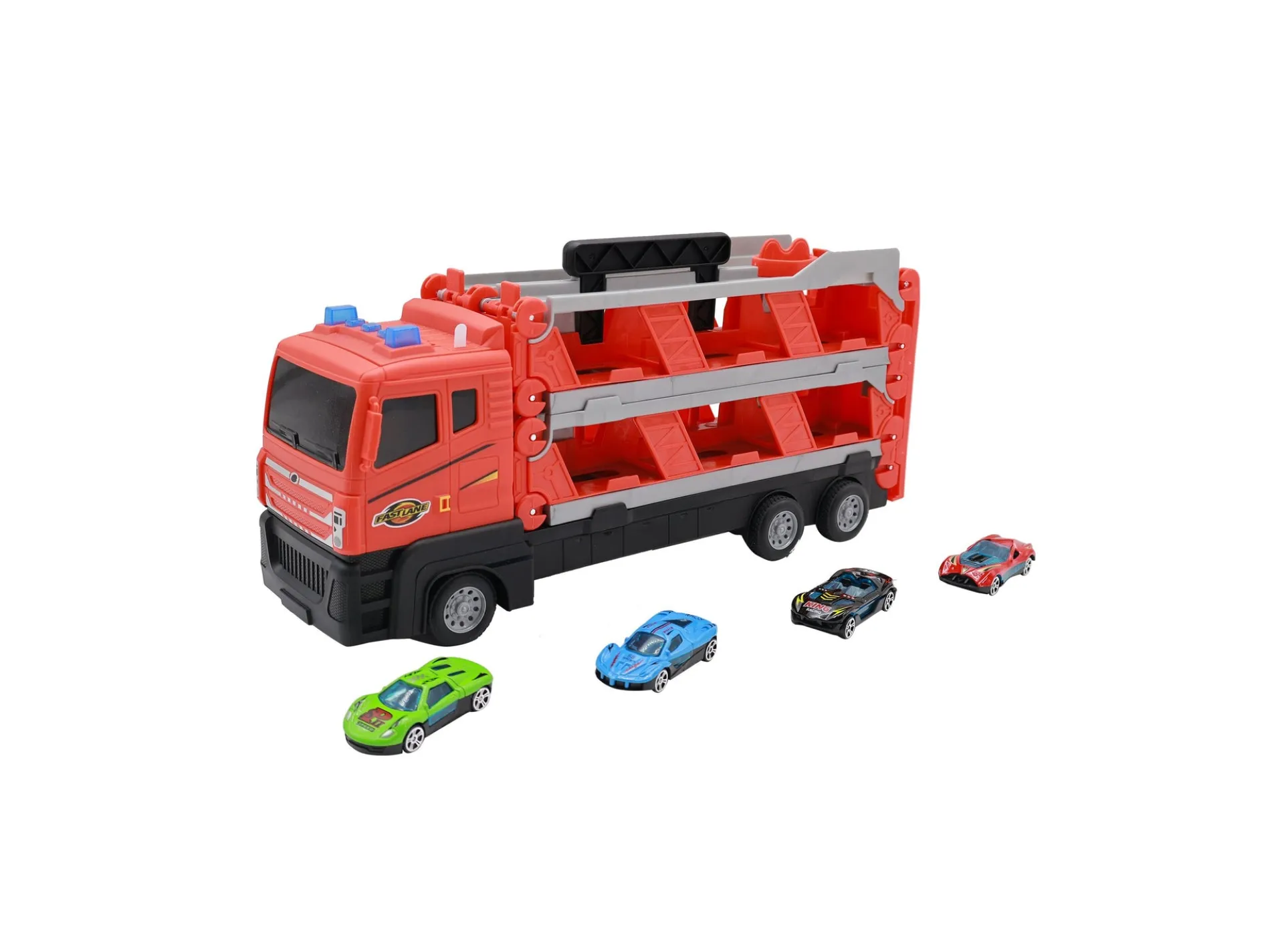 Fast Lane 1:87 Expand and Play Diecast Car Carrier Set