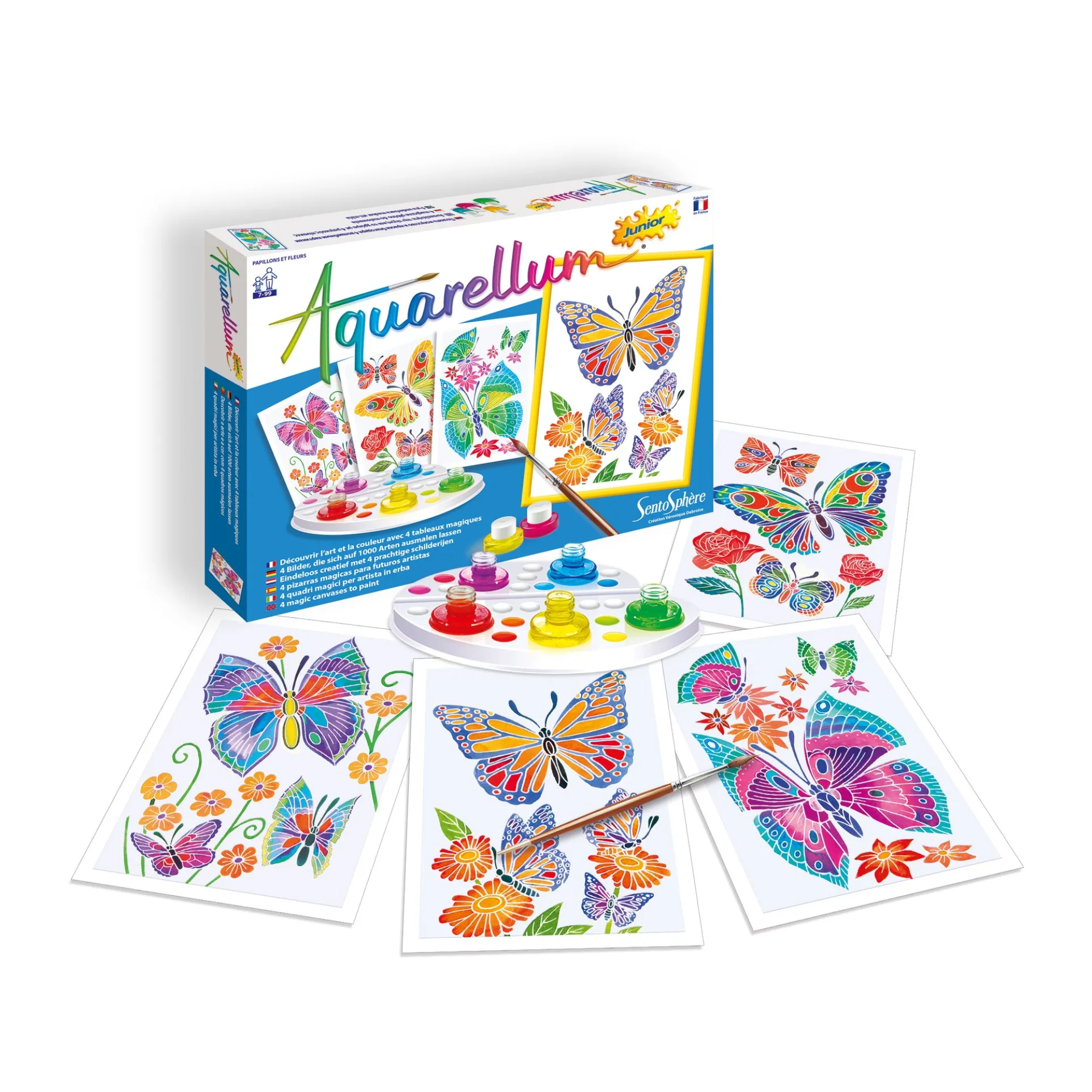 Aquarellum Junior Butterflies & Flowers Watercolor Craft Kit