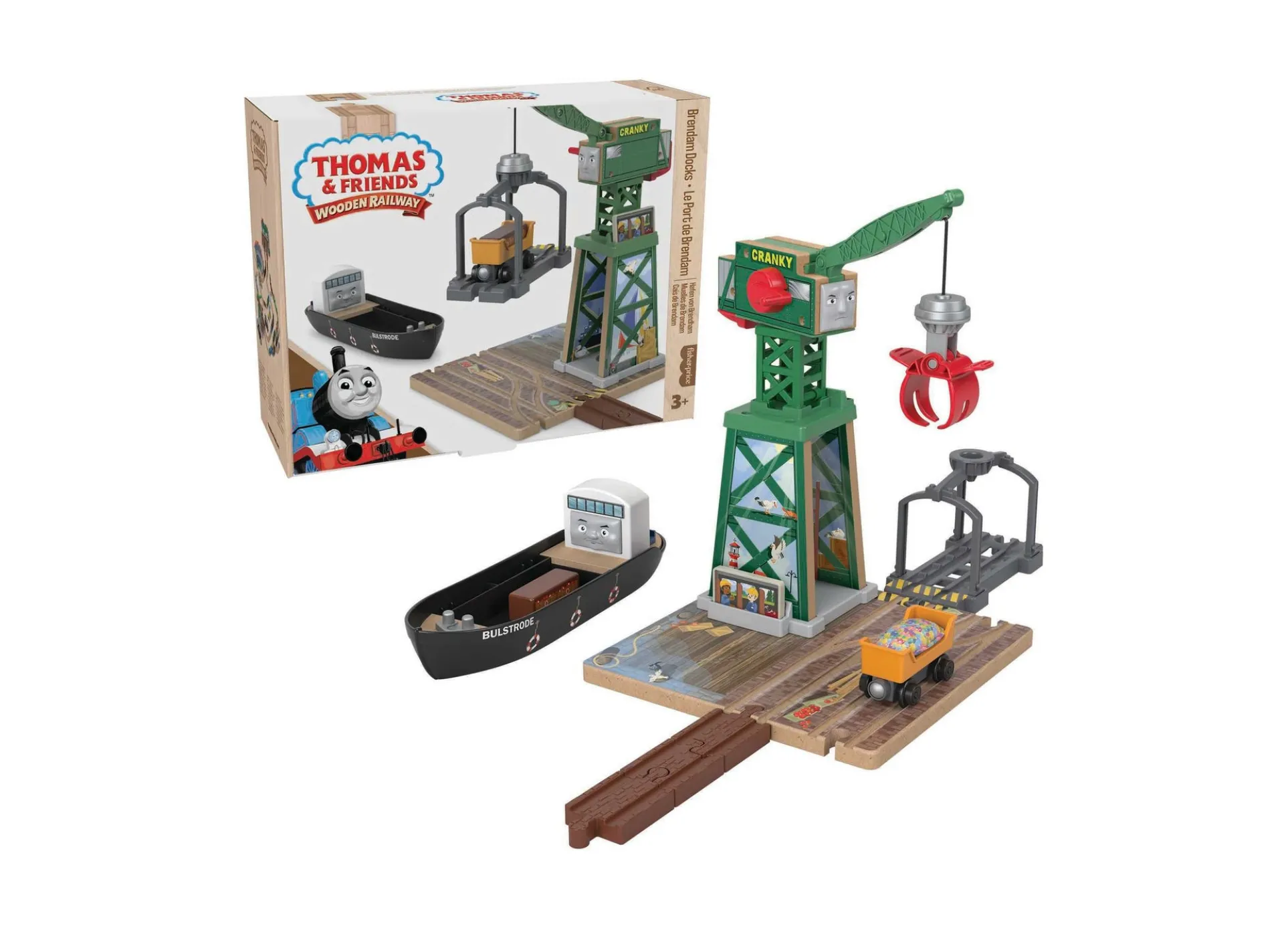 Fisher-Price Thomas & Friends Wooden Railway Brendam Docks Playset