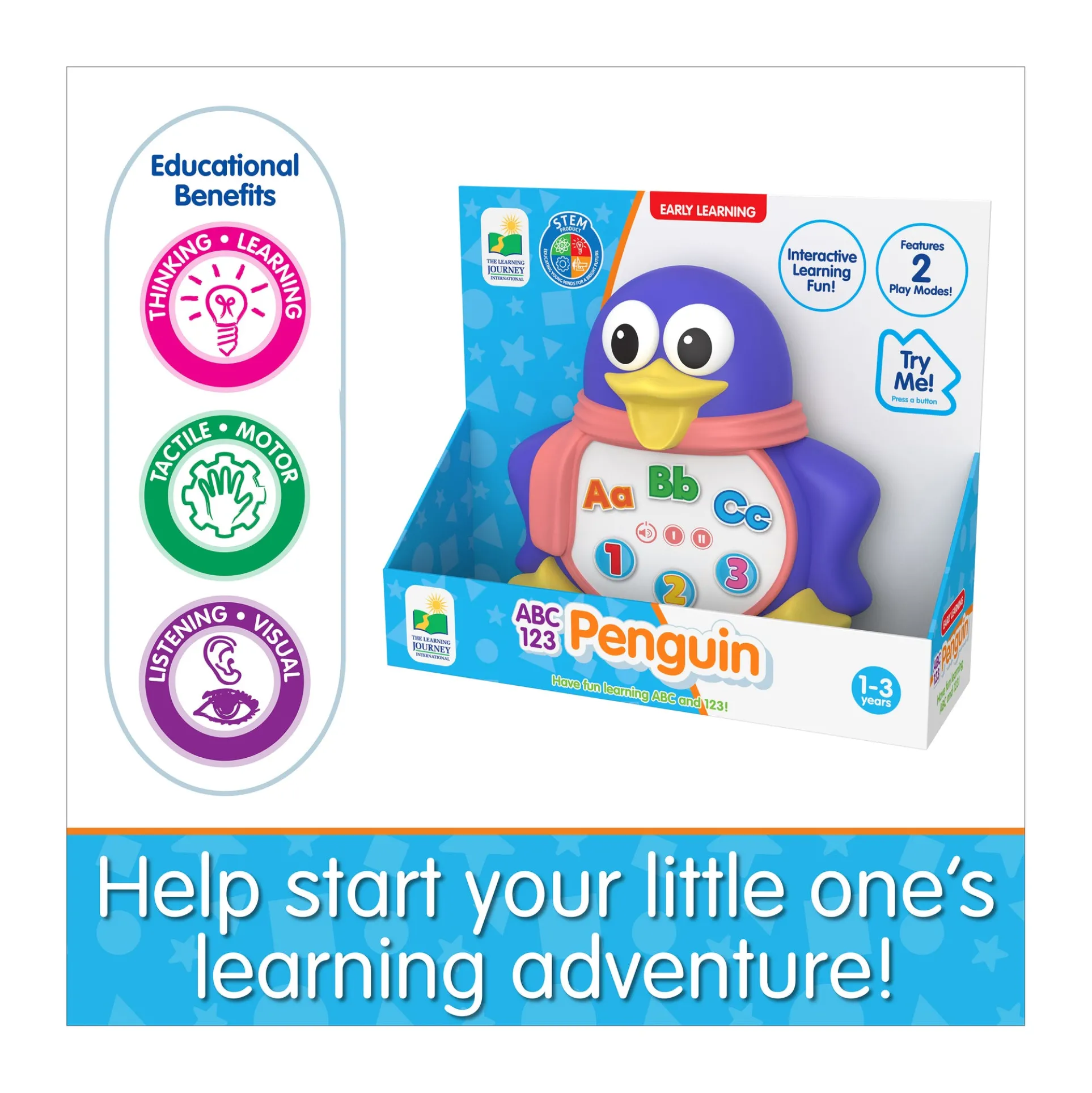 Early Learning ABC 123 Penguin - Interactive Educational Toy