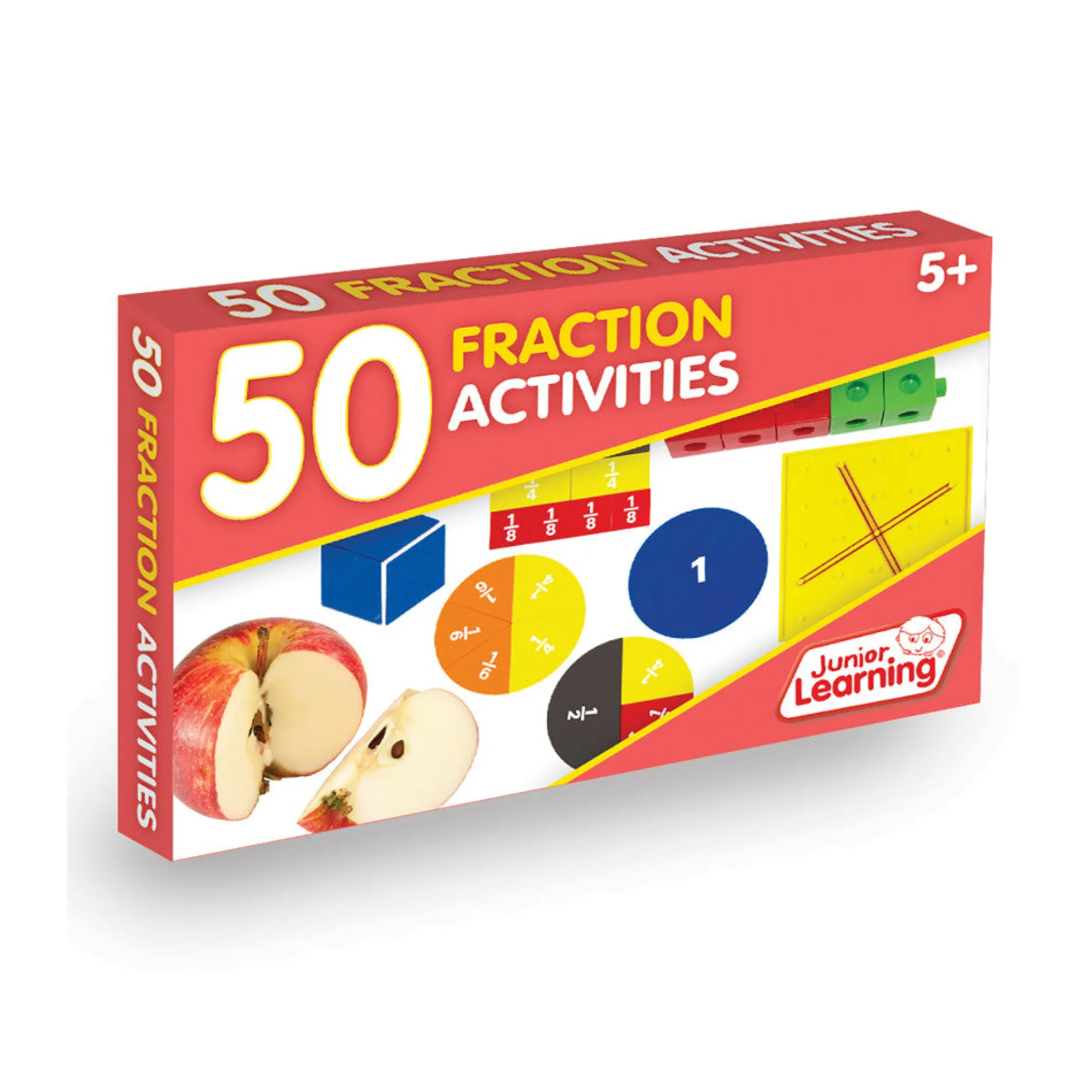 Junior Learning Fraction Explorer Set - 50 Activity Cards for Ages 5-8