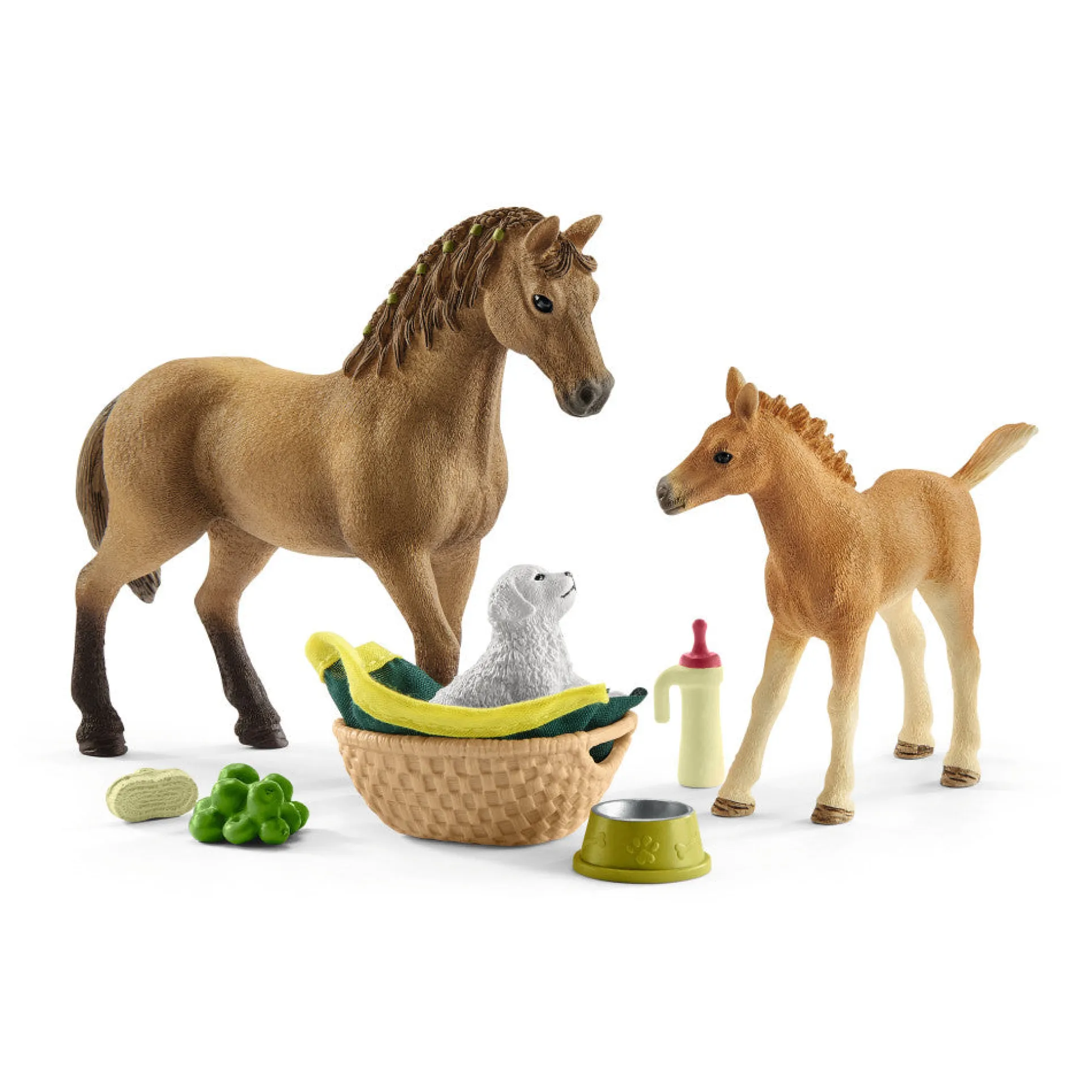 Schleich Horse Club: Sarah's Baby Animal Care 9-Piece Playset for Kids Age 5+