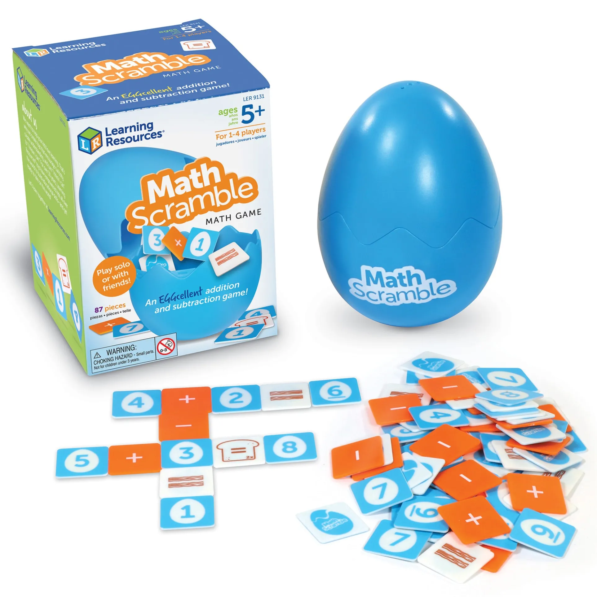 Learning Resources Math Scramble - Fast-Paced Addition & Subtraction Game