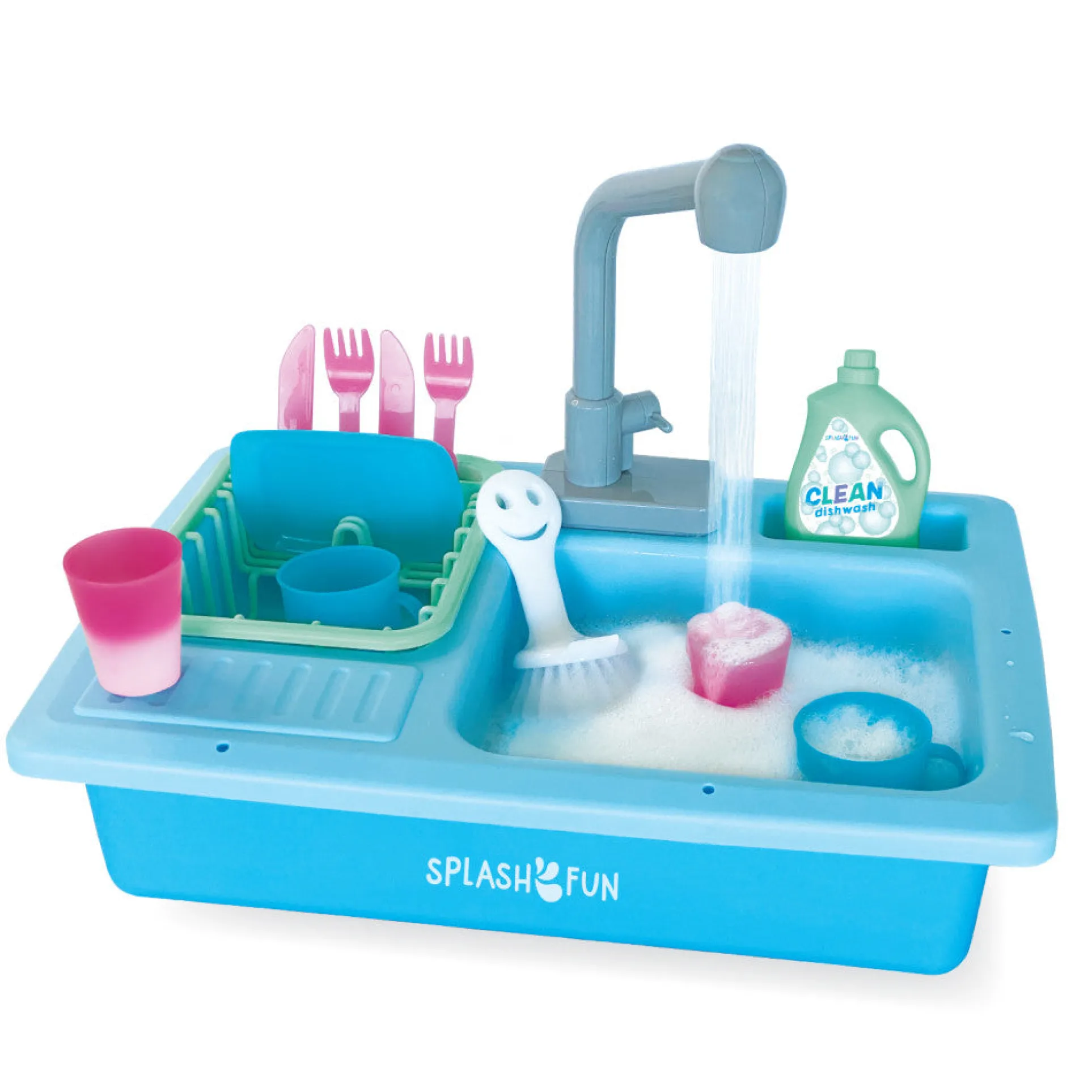 SPLASHFUN Interactive Kitchen Sink Playset with Color Change Accessories
