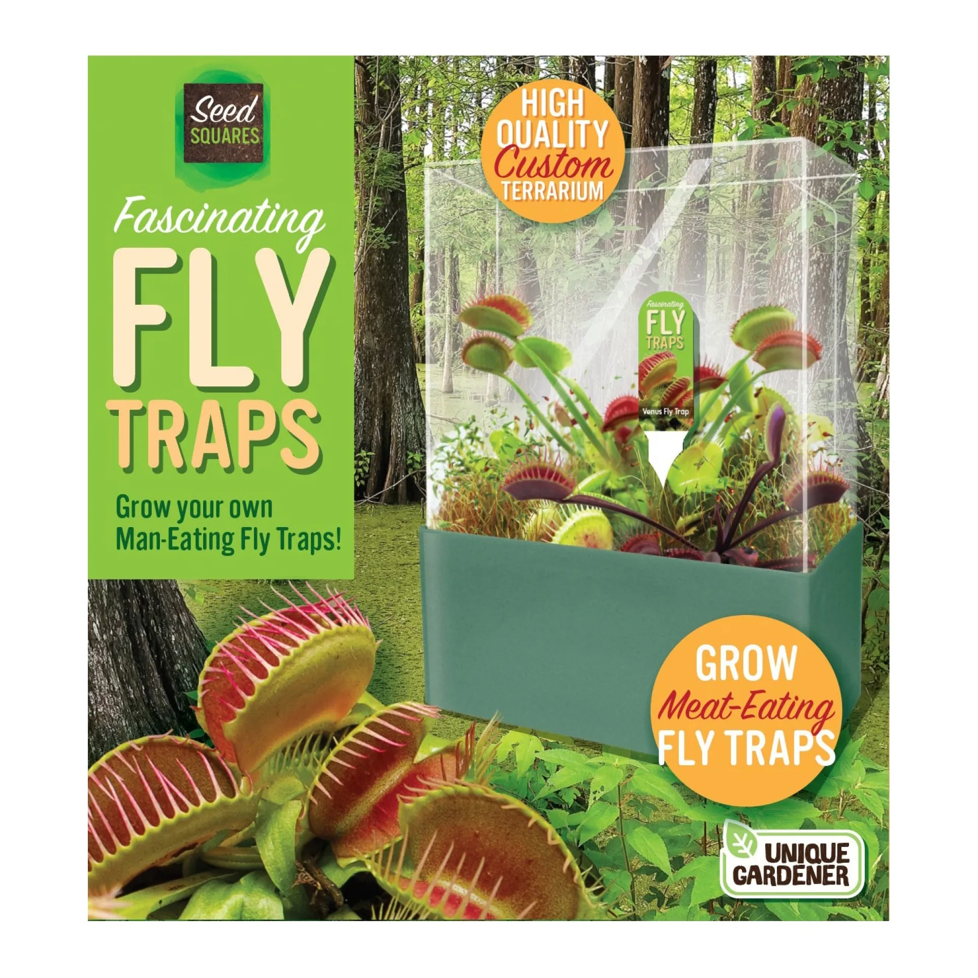 Seed Squares - Fascinating Fly Traps Terrarium Kit