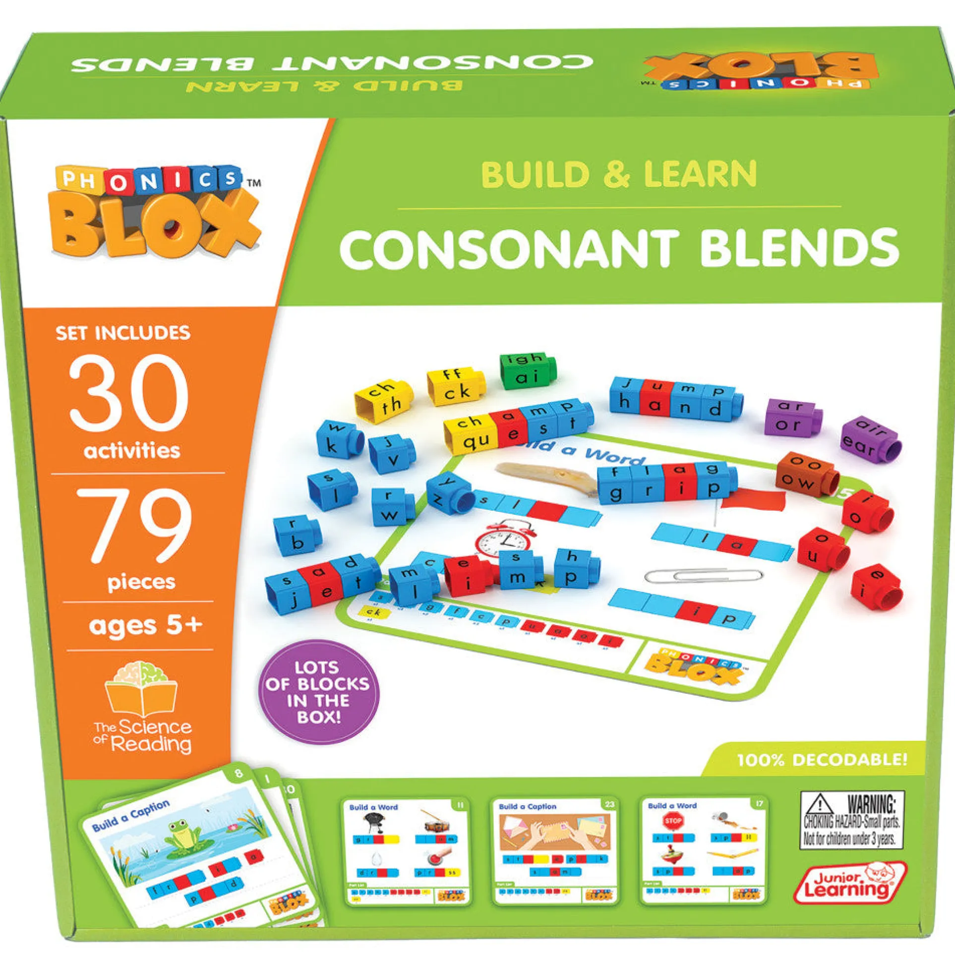 Junior Learning Rainbow Phonics Blox - Consonant Blends, Phase 4 - for Kids 5+