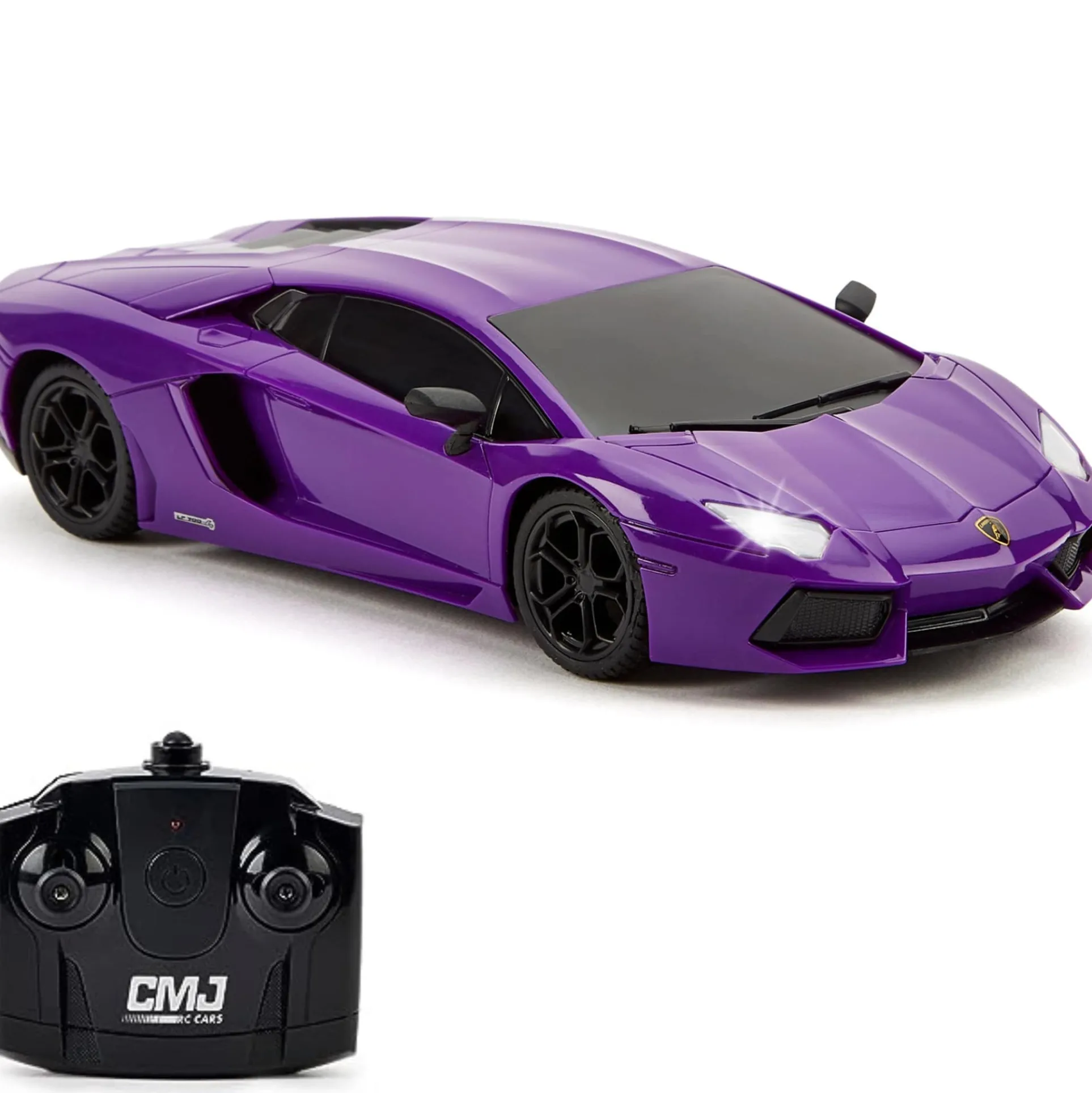 CMJ RC Cars Radio Control Lamborghini LP700-4 - Purple - 1:24 Scale, 2.4GHz, LED Headlights