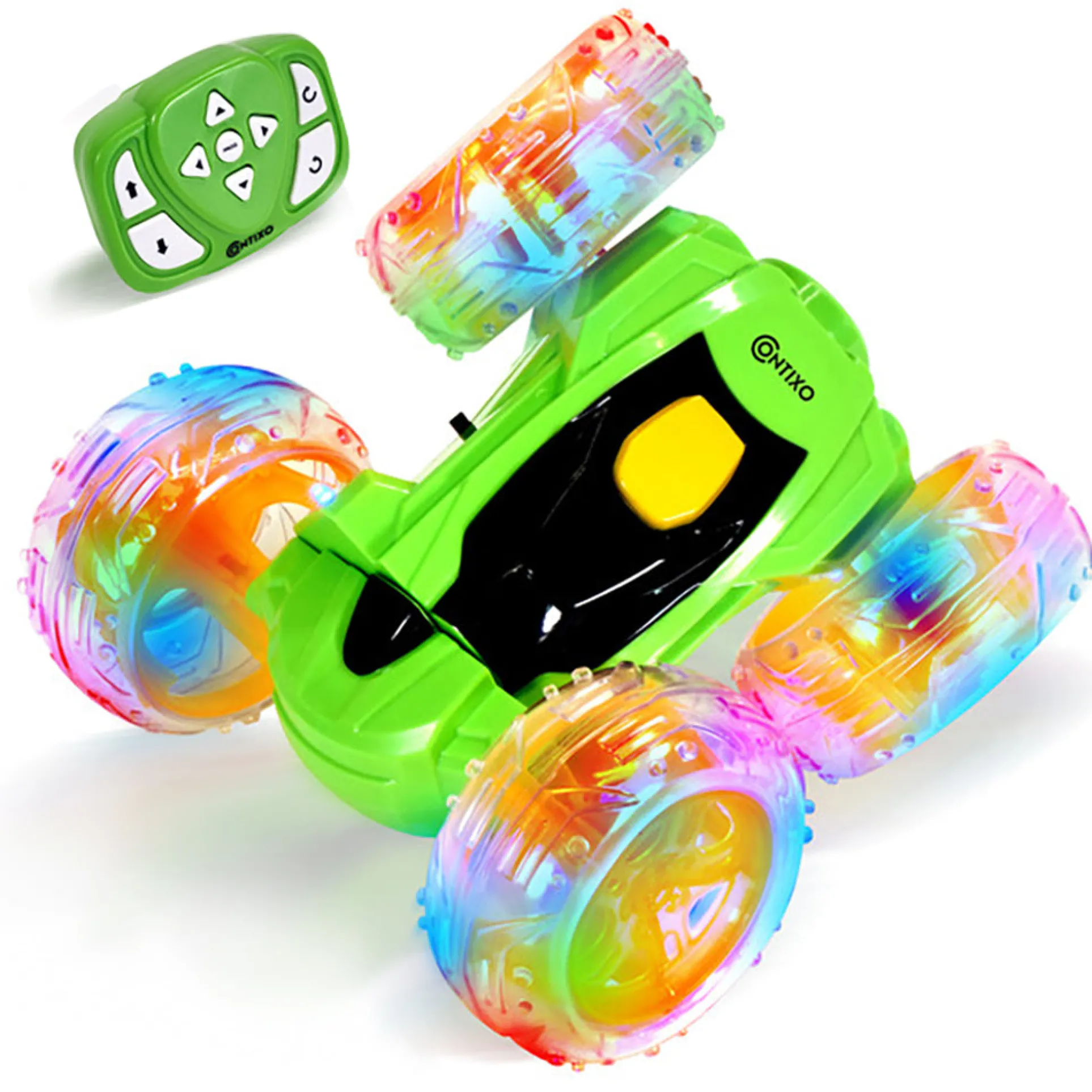 Contixo SC3 Remote Control RC Flip Racer Stunt Car - Green