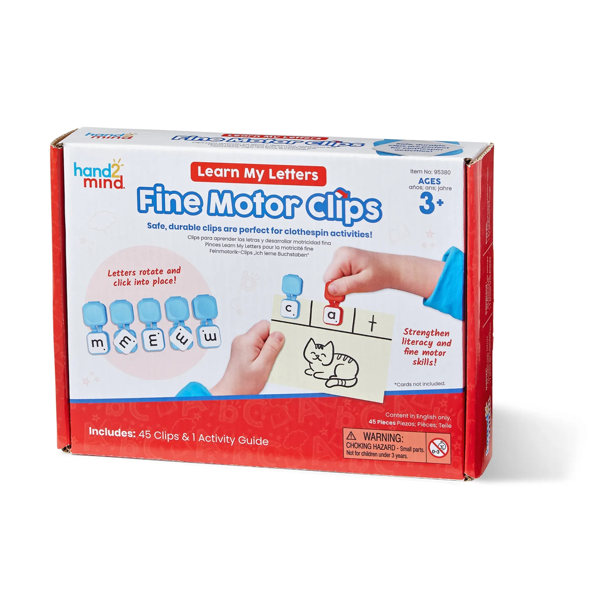 Hand2Mind Learn My Letters Fine Motor Clips - Educational Alphabet Learning Toy