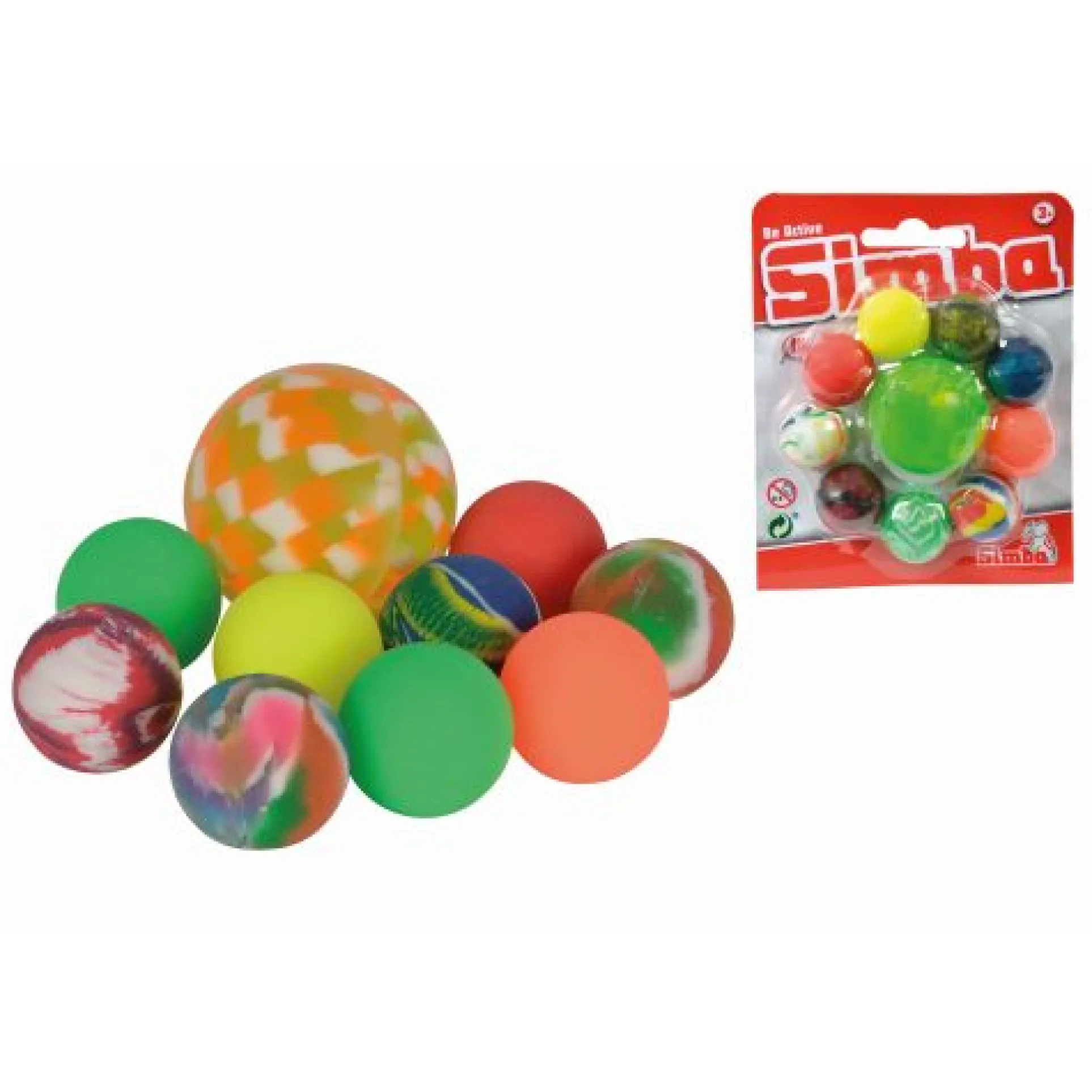 Dickie Toys Colorful Bouncing Balls Set - Multicolor 10 Piece Collection