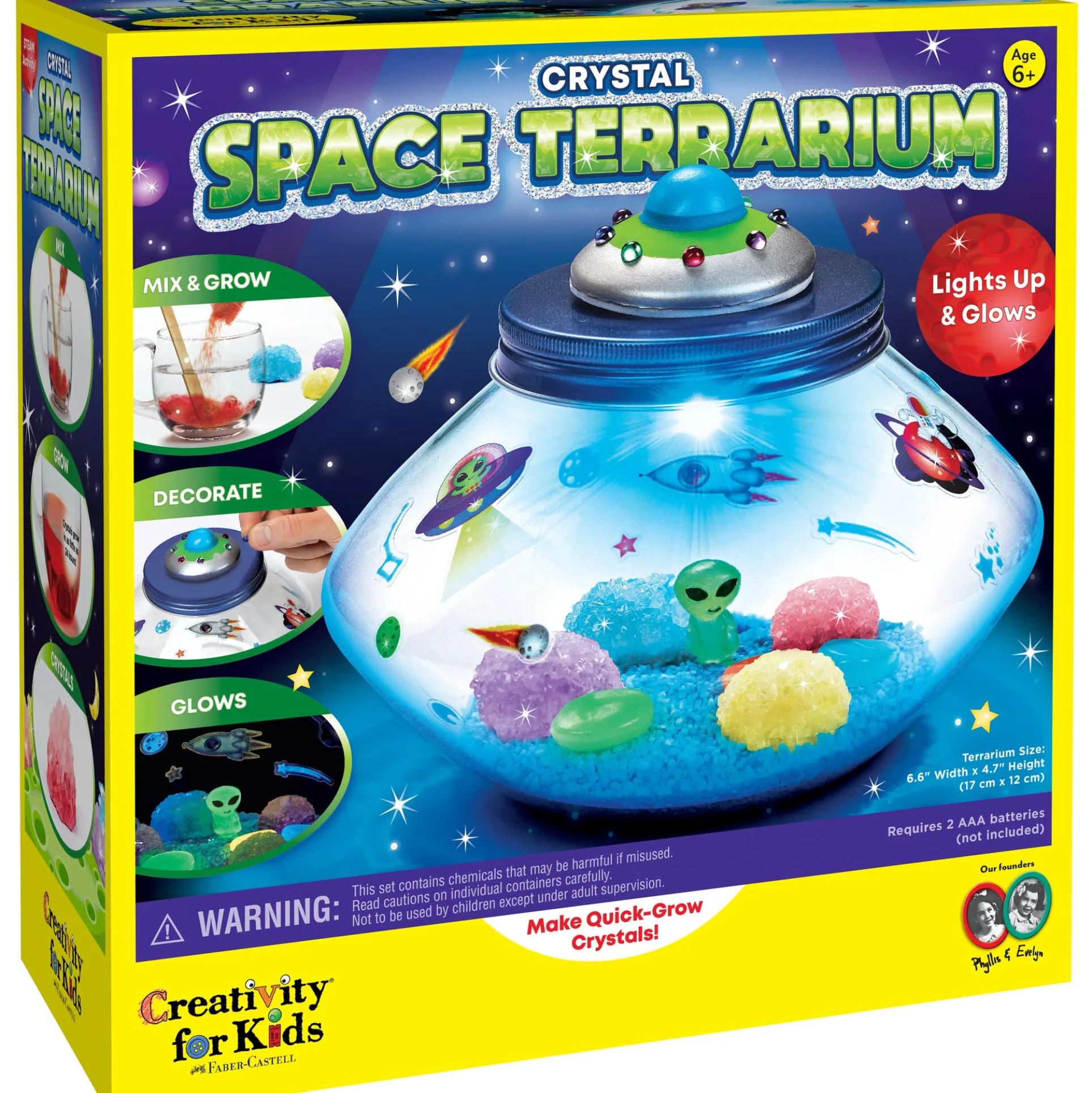 Creativity for Kids Crystal Space Terrarium - Glow-in-the-Dark Science Kit
