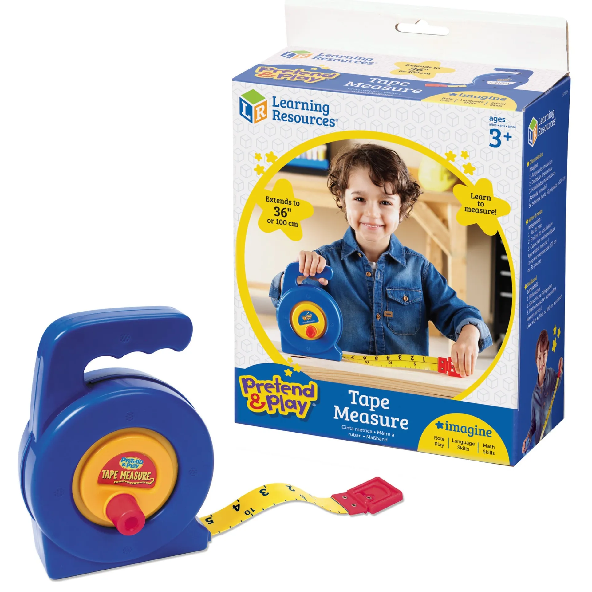 Learning Resources Pretend & Play Tape Measure - Colorful & Sturdy Design