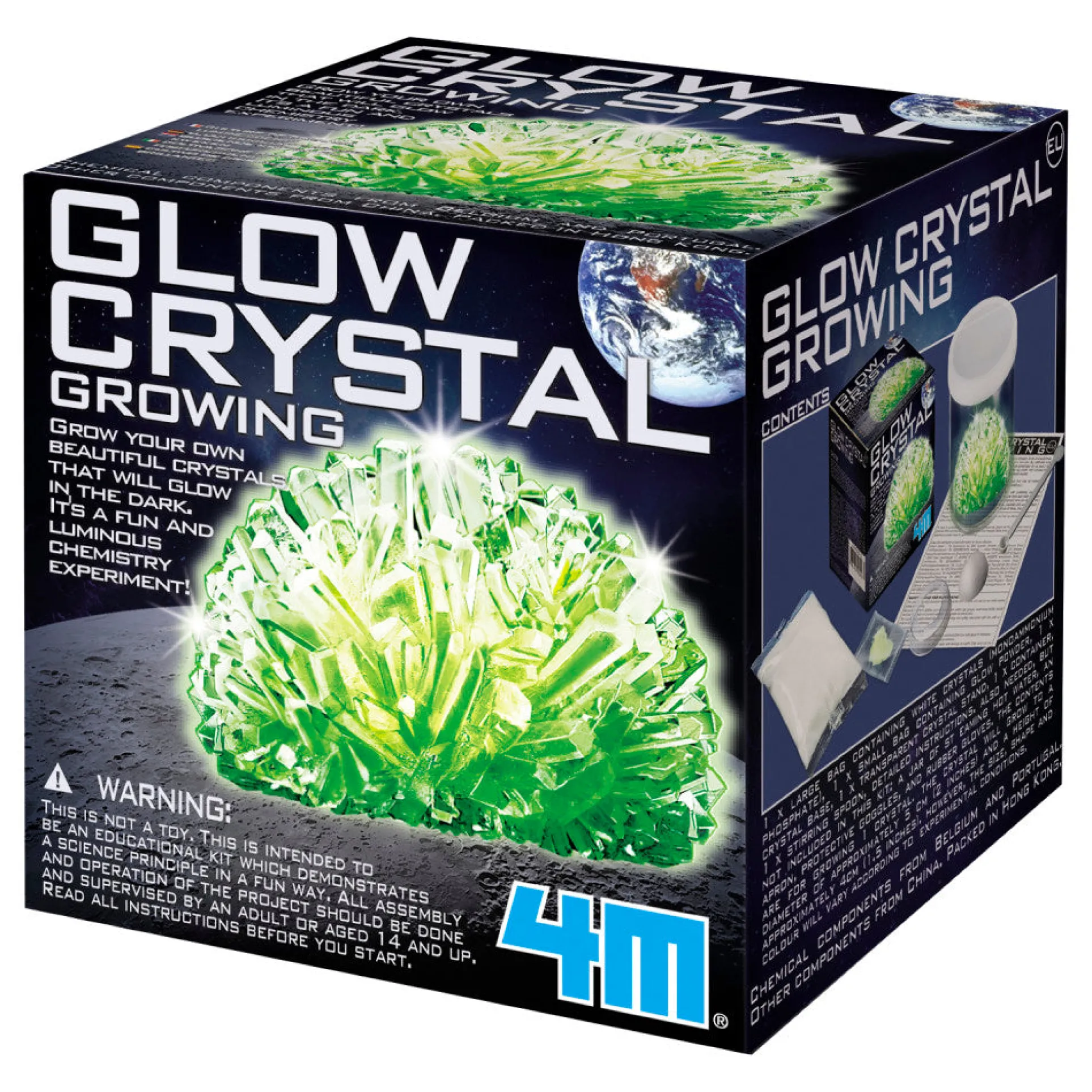 4M Glow Crystal Growing Kit - DIY Glow-in-the-Dark Science Experiment