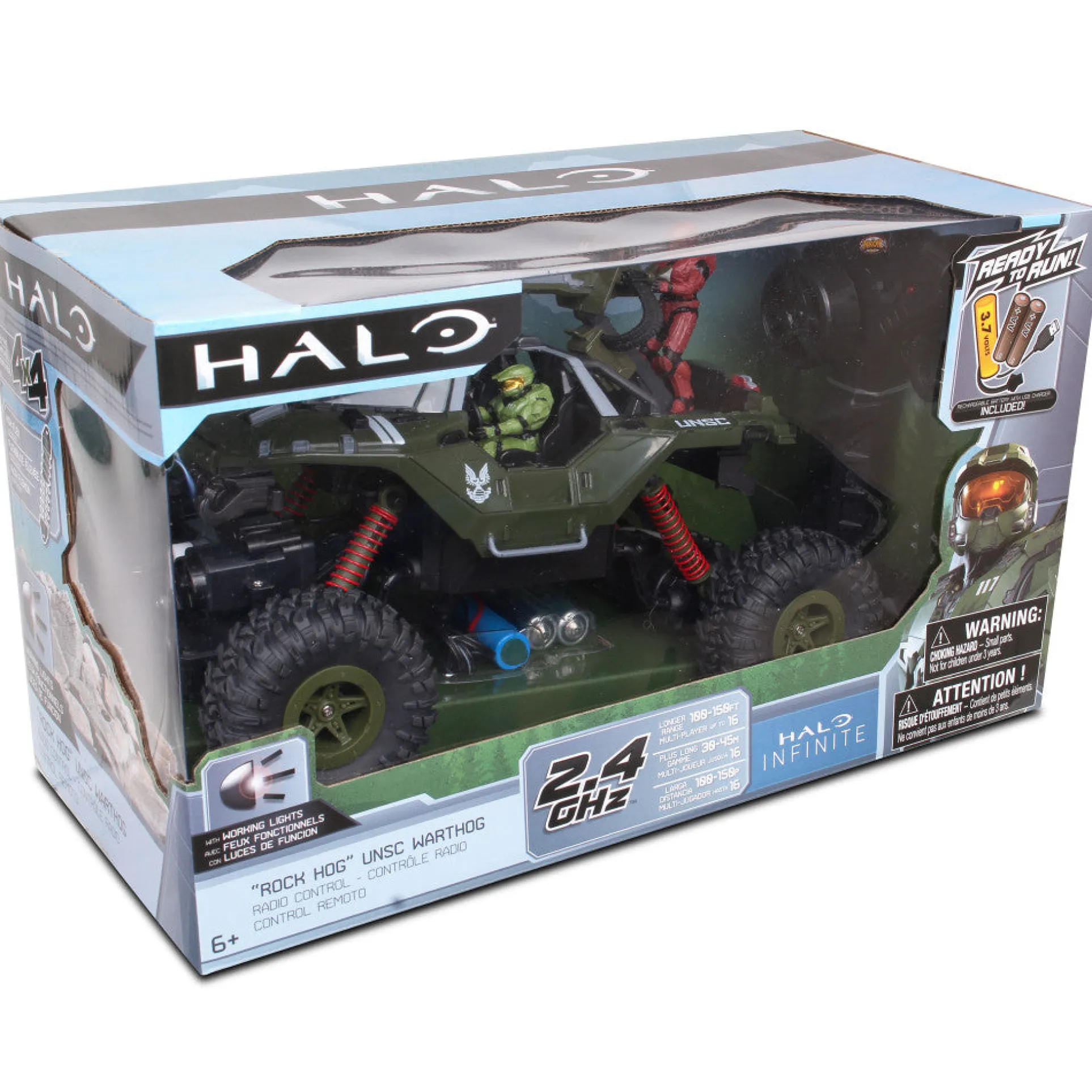 NKOK HALO Infinite RC UNSC Warthog 'Rock Hog' - Master Chief & Spartan - 2.4 GHz Remote Control Vehicle