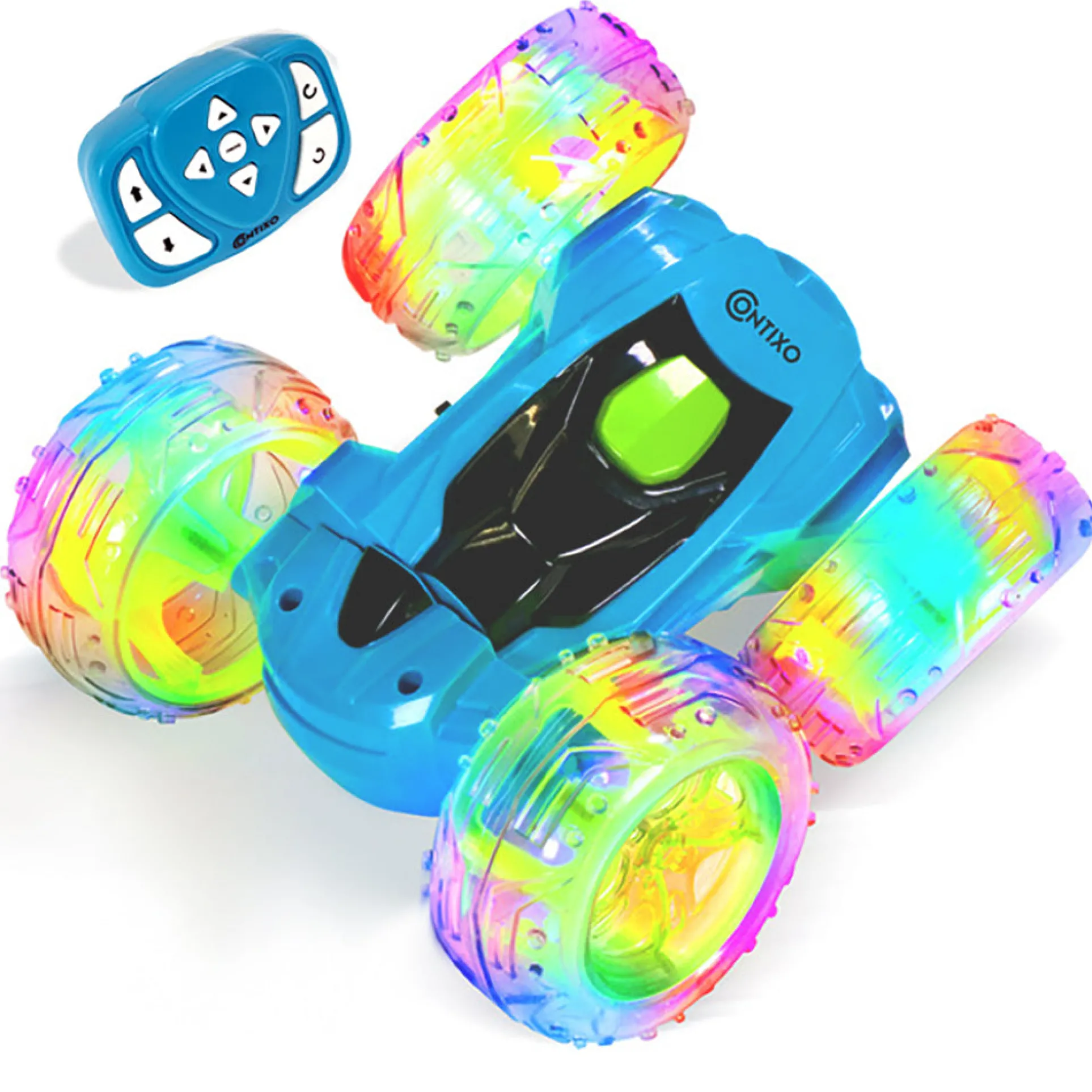 Contixo SC3 Remote Control RC Flip Racer Stunt Car - Blue