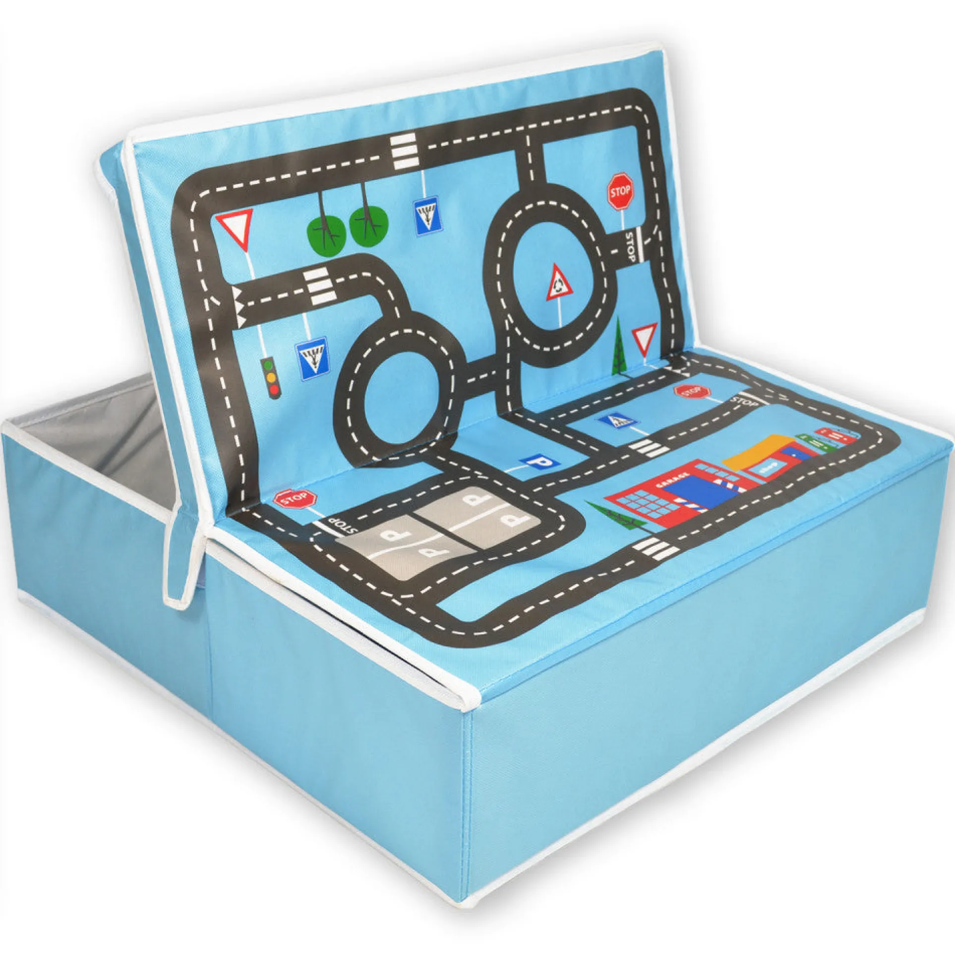 Fun2Give Pop-it-Up Diecast Car Garage with Road Playmat and Storage