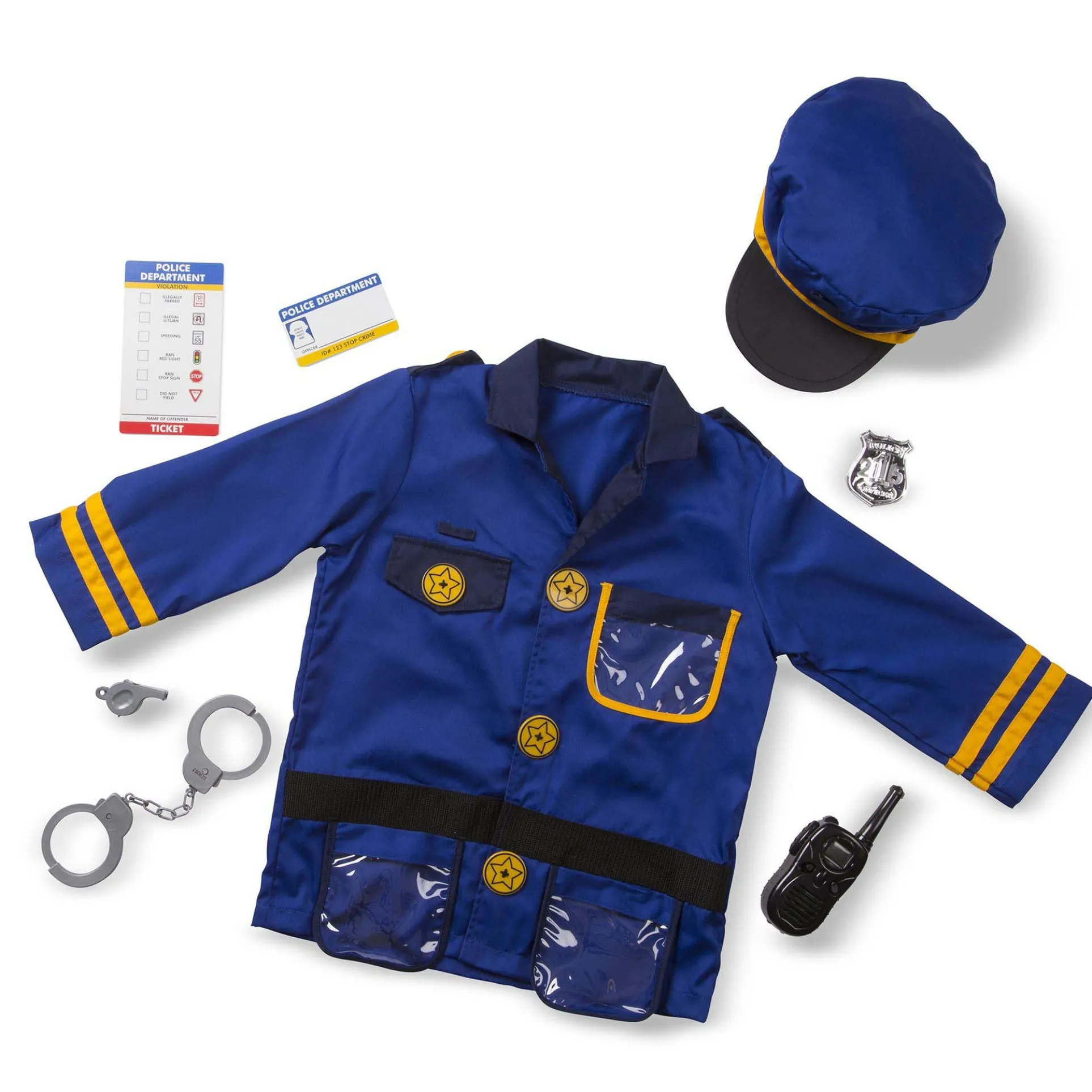 Melissa & Doug Police Officer Role Play Costume Set - Ages 3-6