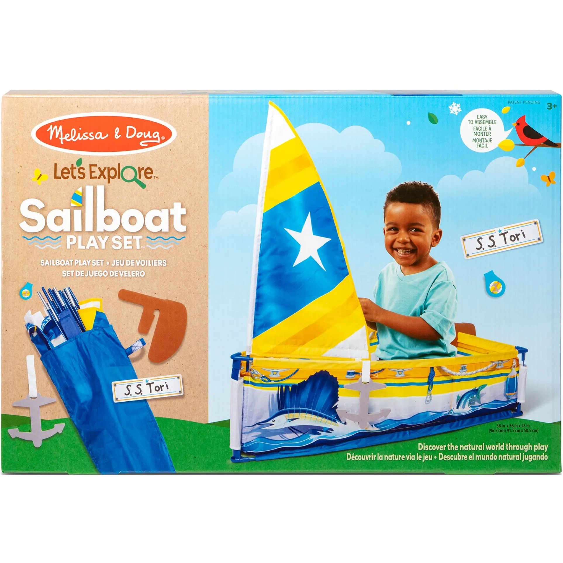 Melissa & Doug Let's Explore Sailboat Play Set - Interactive Pretend Play