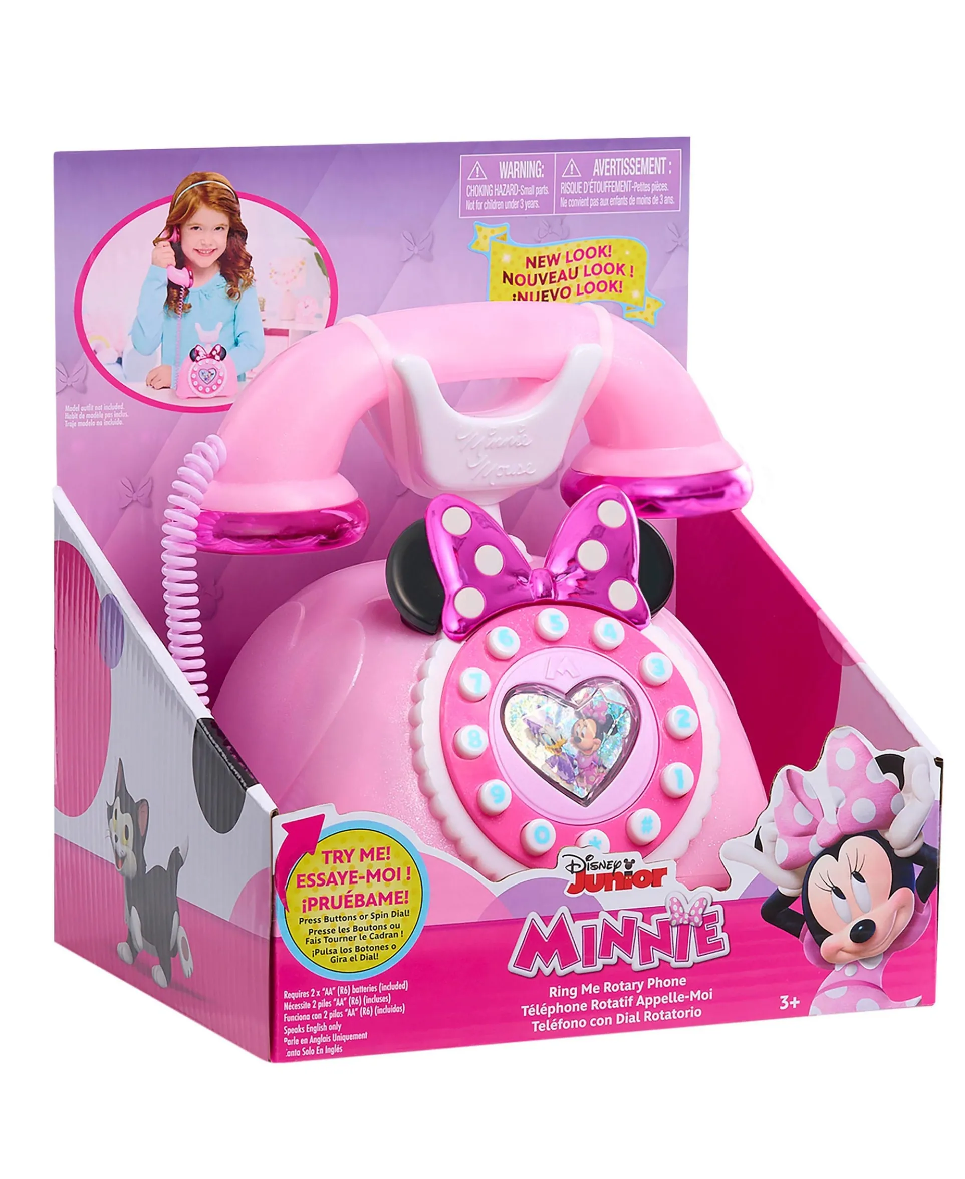 Disney Junior Minnie Mouse Ring Me Rotary Phone – Iridescent Pink