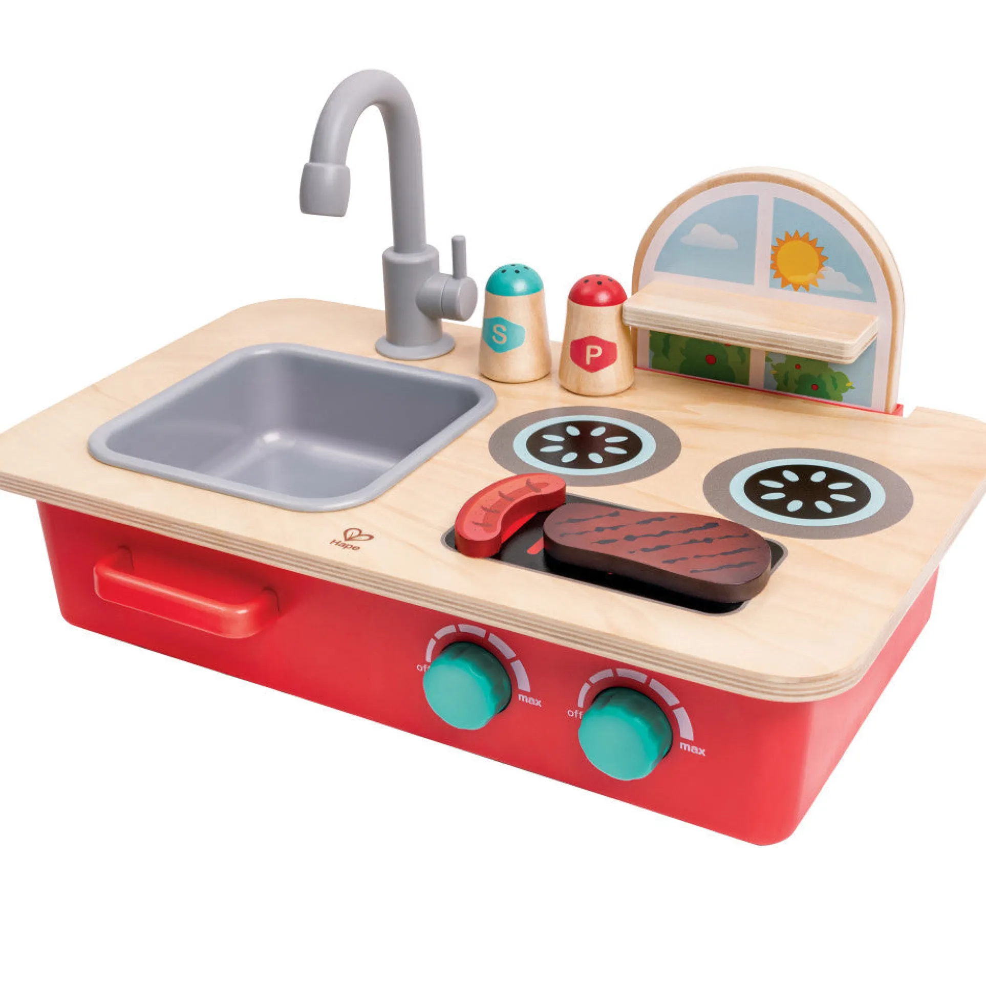 Hape Cook & Create Wooden Countertop Kitchen Playset - with Sounds