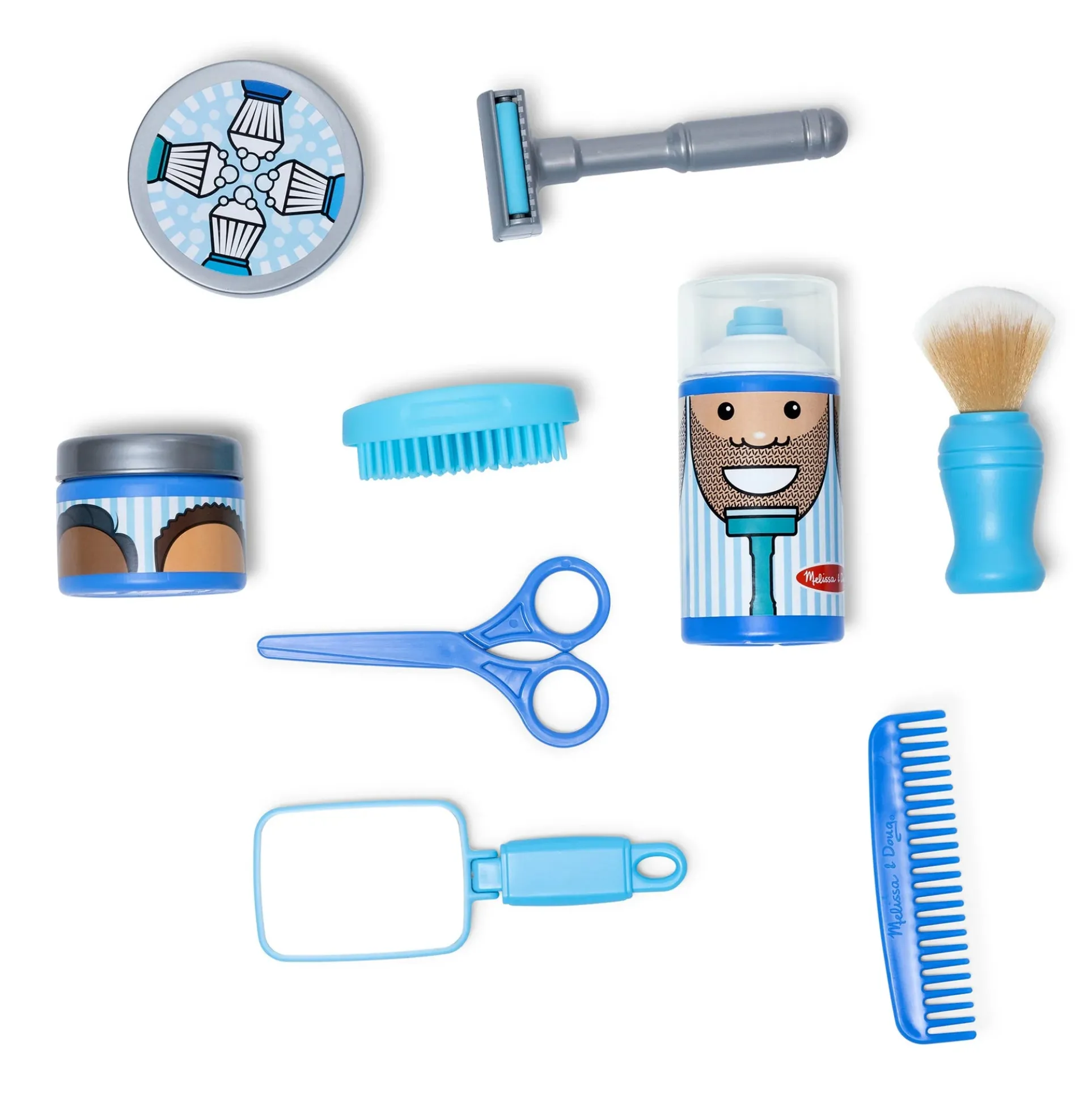 Melissa & Doug Barber Shop Play Set - Complete Hair and Beard Care Kit