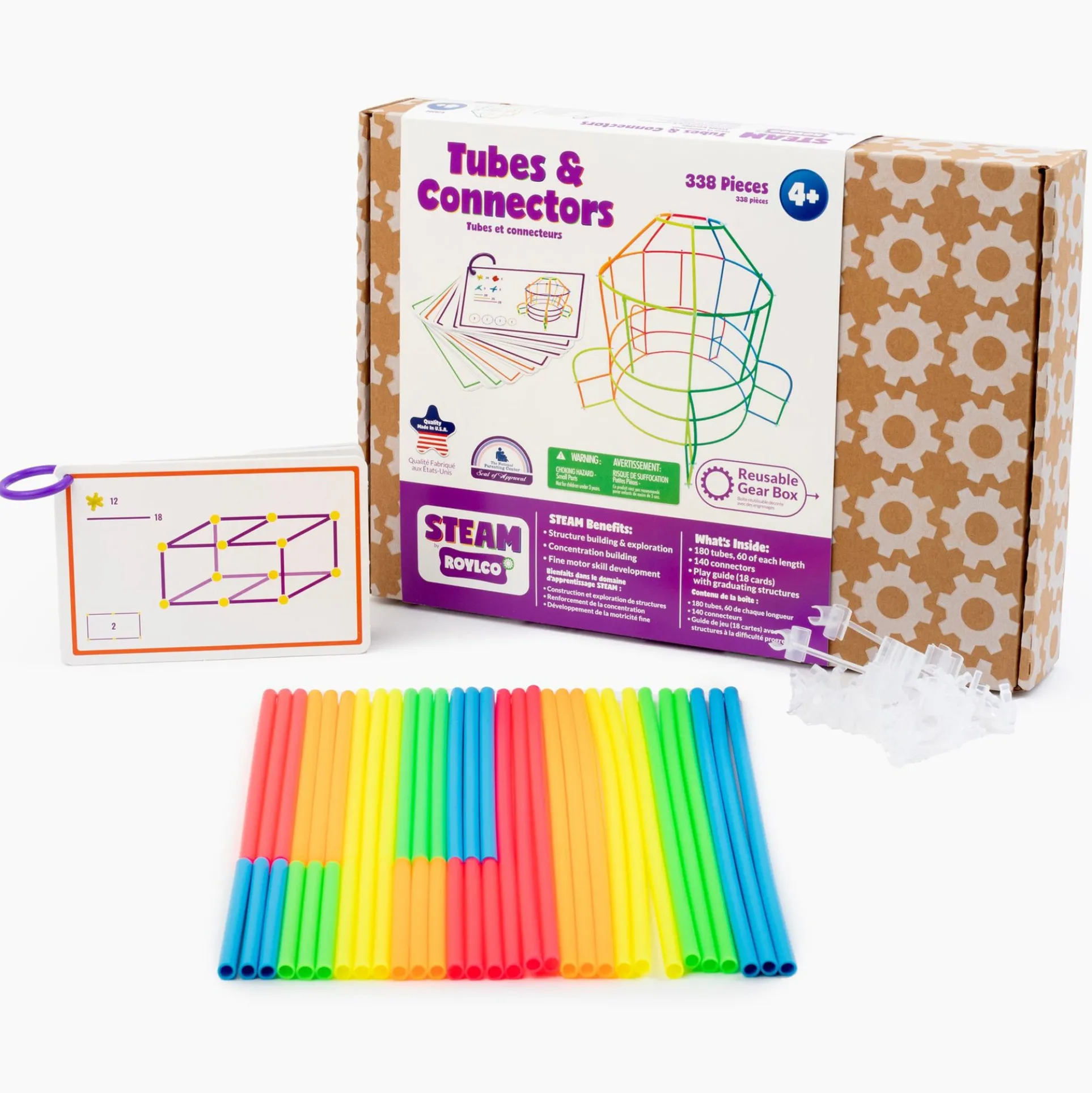 Roylco STEAM Tubes & Connectors Set - Creative Engineering Fun!