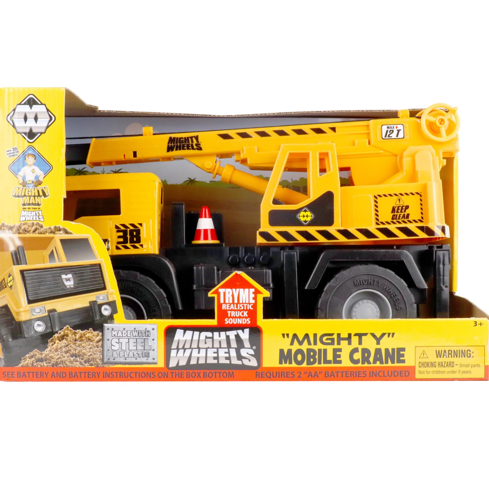 Mighty Wheels 16" Mobile Crane - Interactive Construction Toy