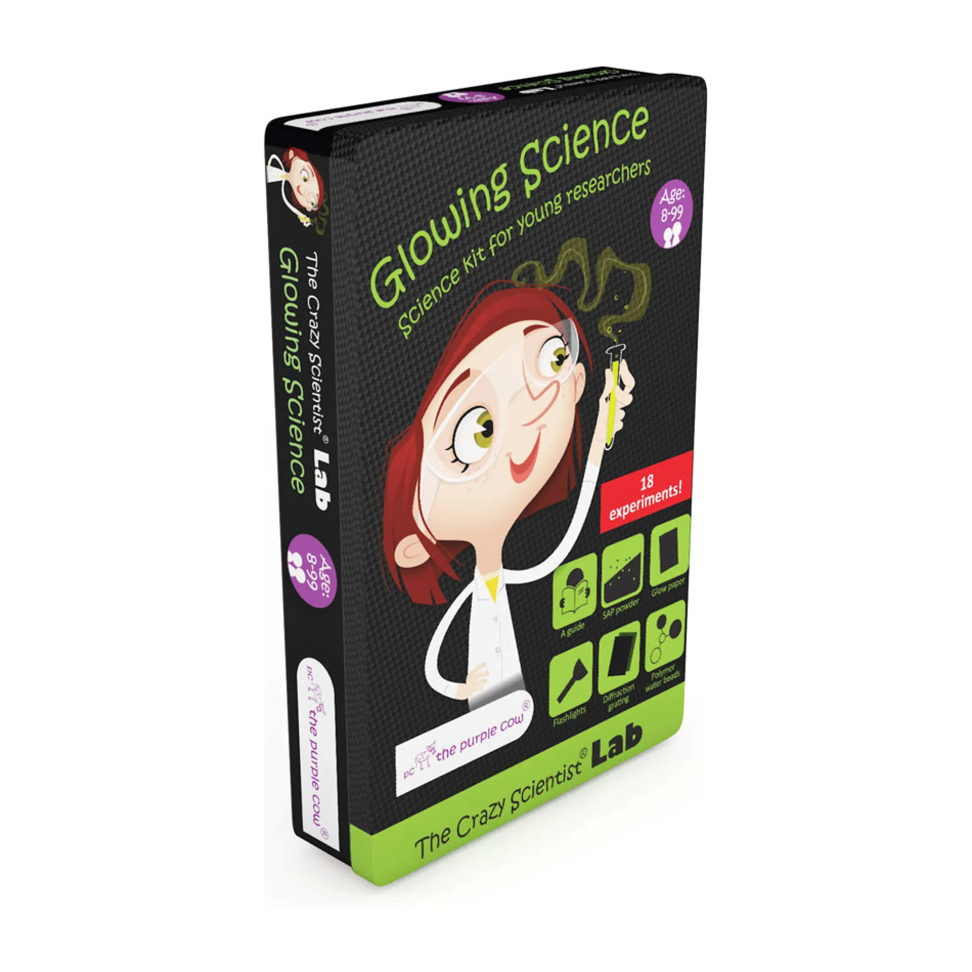 The Purple Cow The Crazy Scientist Lab Glowing Science Kit