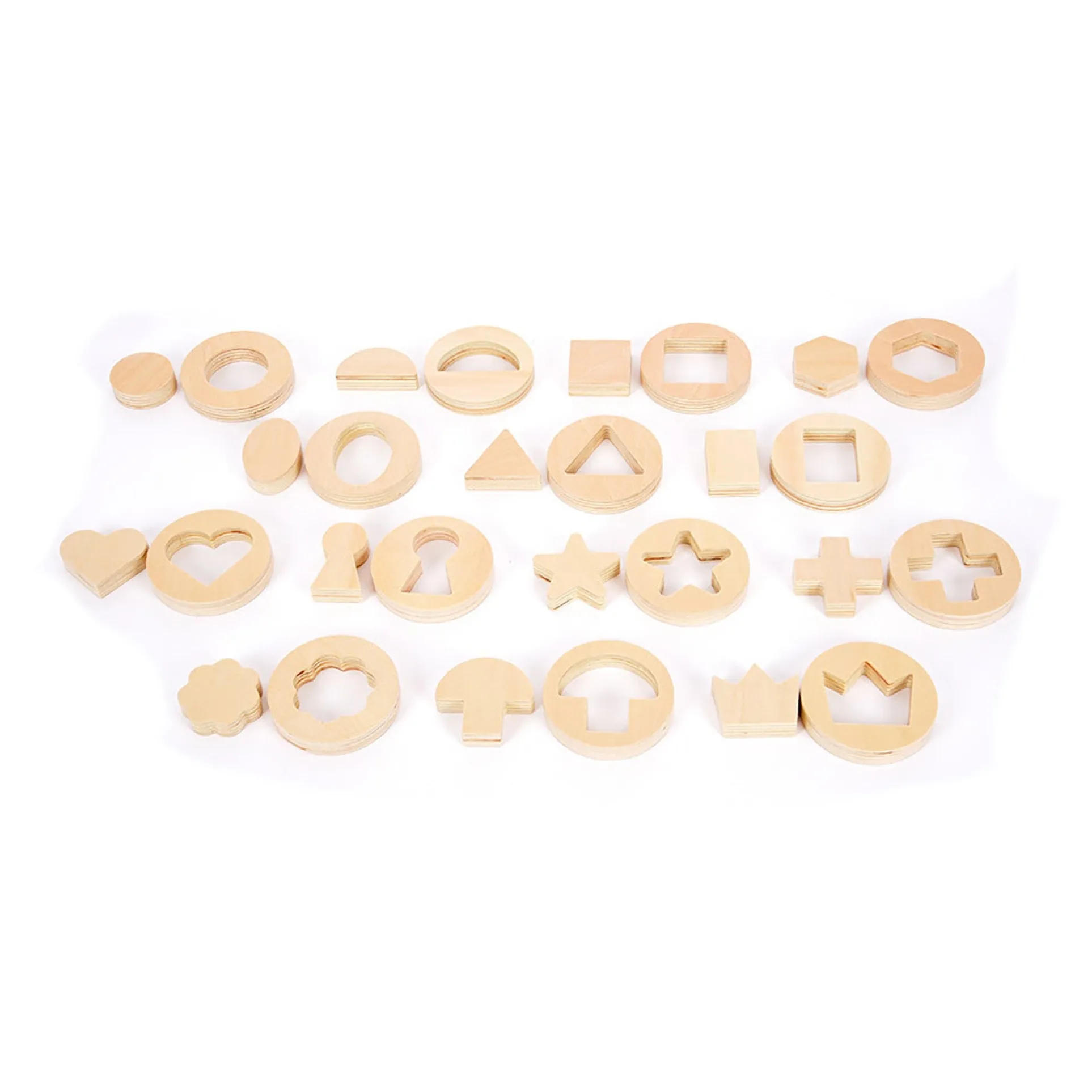 TickiT Inside Outside Wooden Shapes - Educational Learning Toy