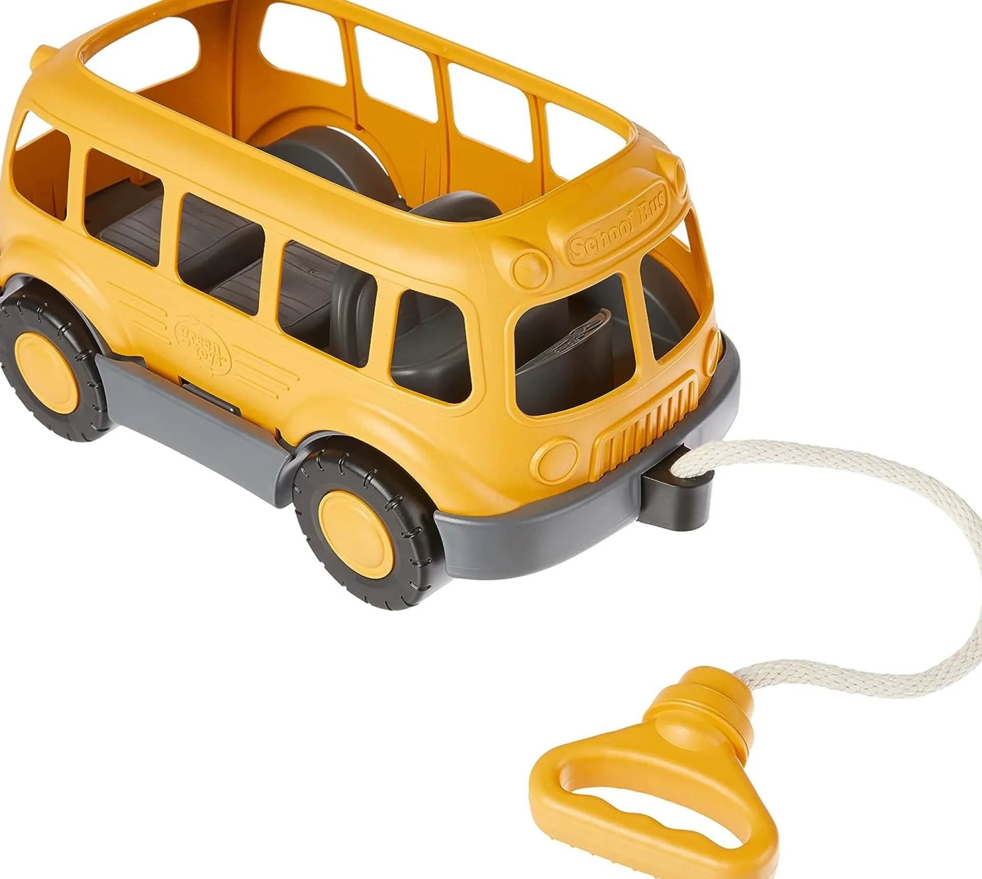 Green Toys Eco-Friendly School Bus Pull Wagon for Toddlers