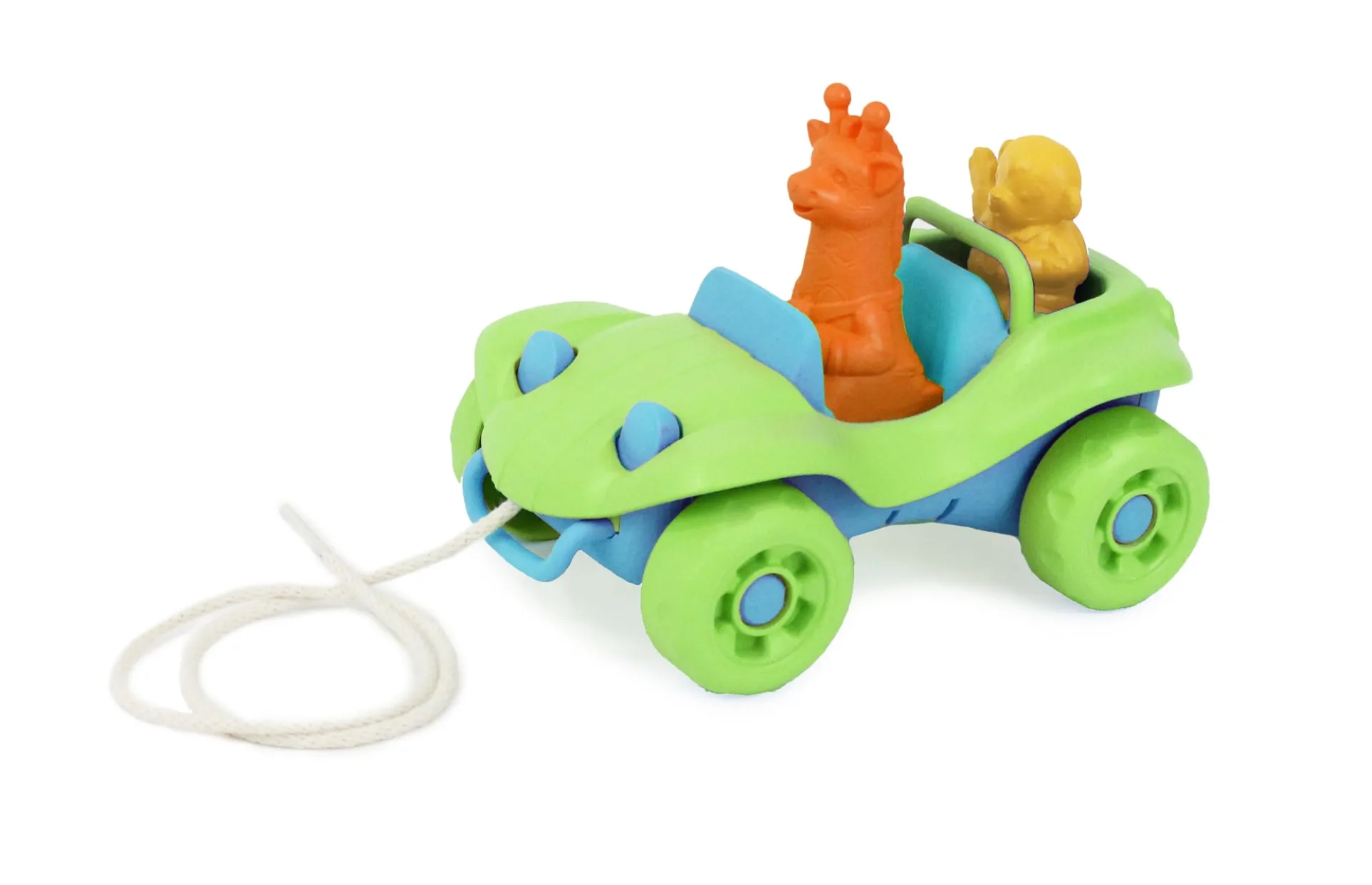 Green Toys Dune Buggy Pull Toy – Jungle Adventure Edition
