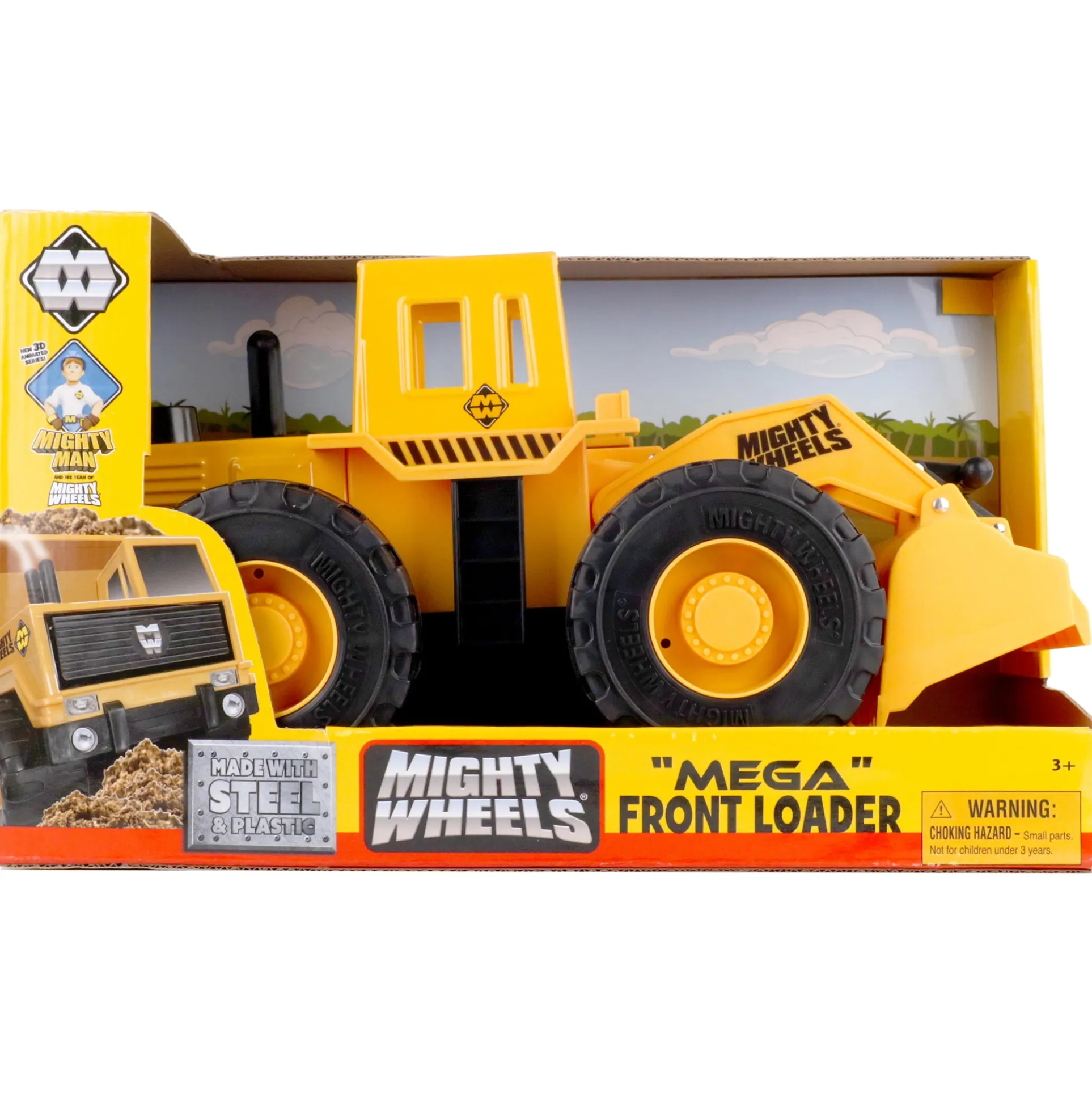 Mighty Wheels 16" Mega Front Loader - Lever Operated, Durable Construction Toy