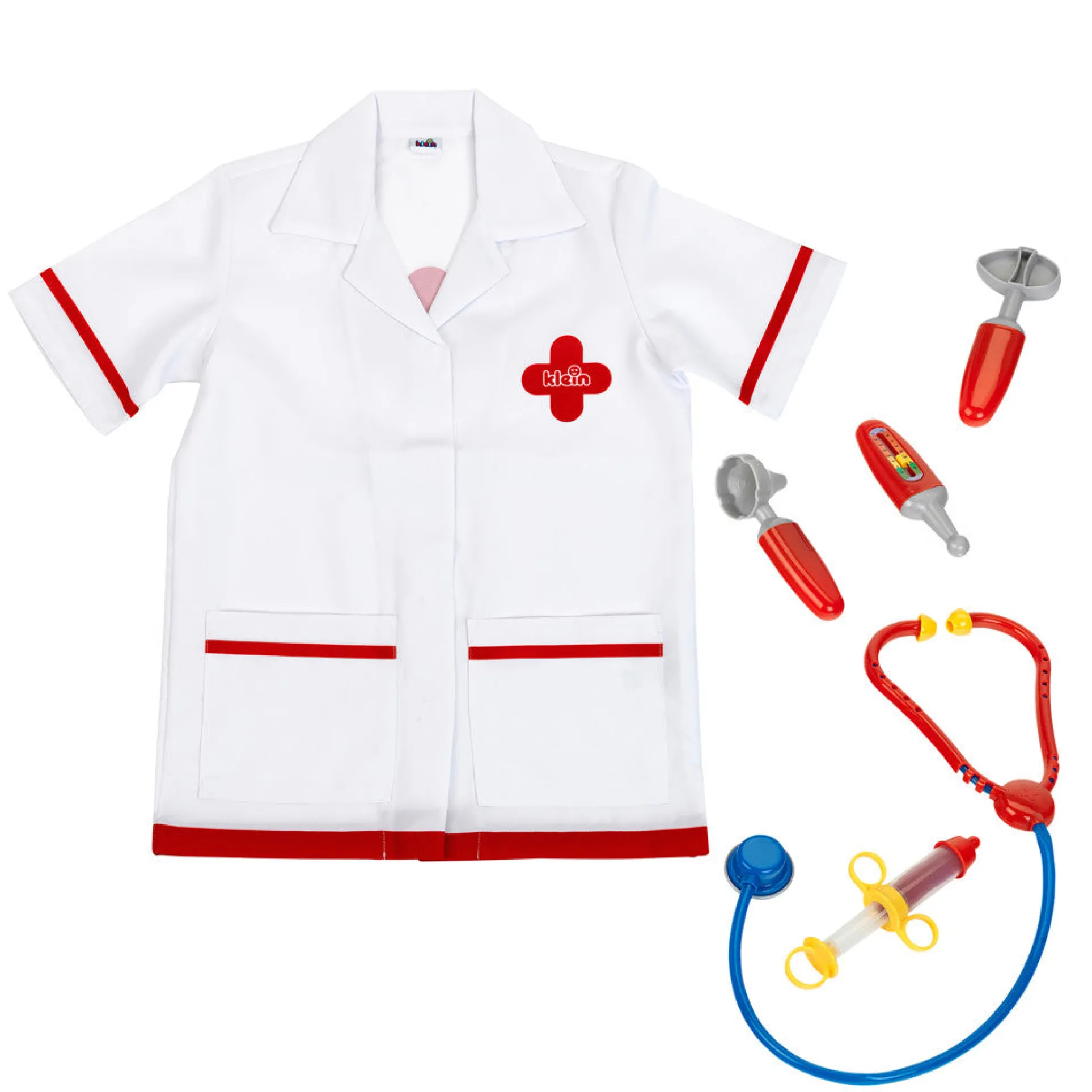 Klein 6-Piece PRO Doctor Costume Set - White & Red - Kids Ages 3+