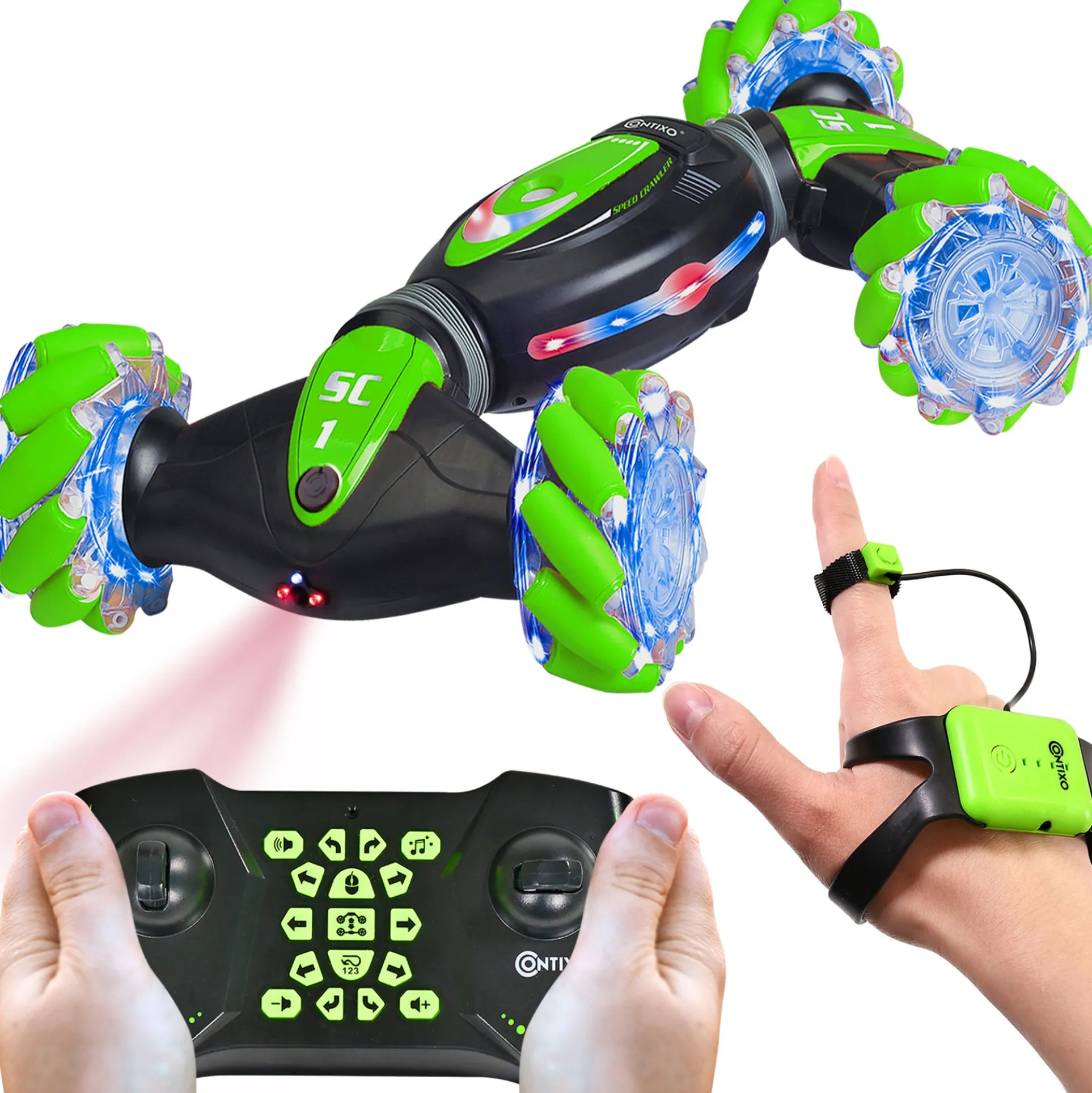 Contixo SC1 All Terrain Remote Control Speed Crawler - 1:12 Scale - Green