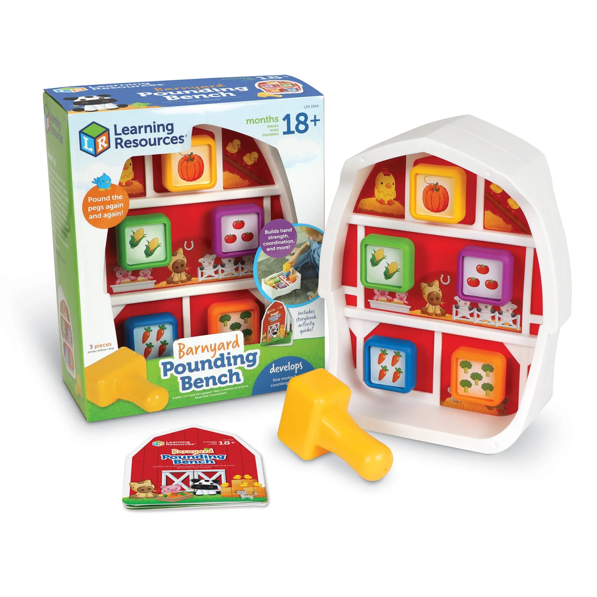Learning Resources Barnyard Pounding Bench – Dual-Themed Educational Toy