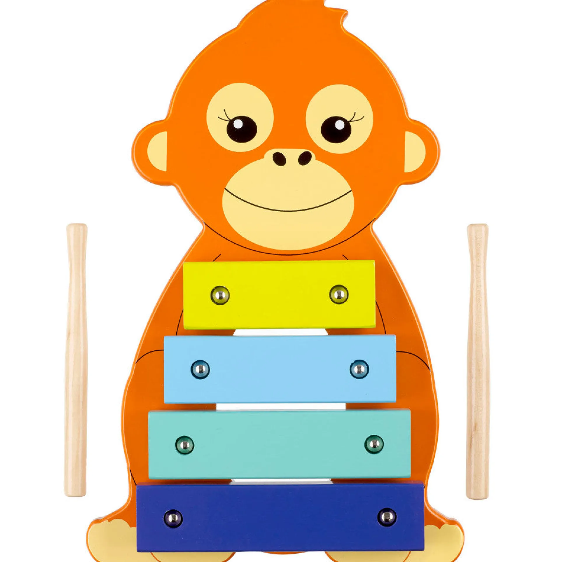 Orange Tree Toys Orangutan Xylophone - Colorful Wooden Musical Instrument Toy for Ages 3+