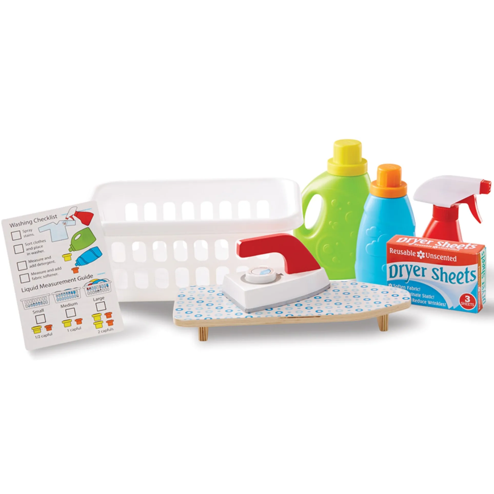 Melissa & Doug 11-Piece Laundry Basket Play Set