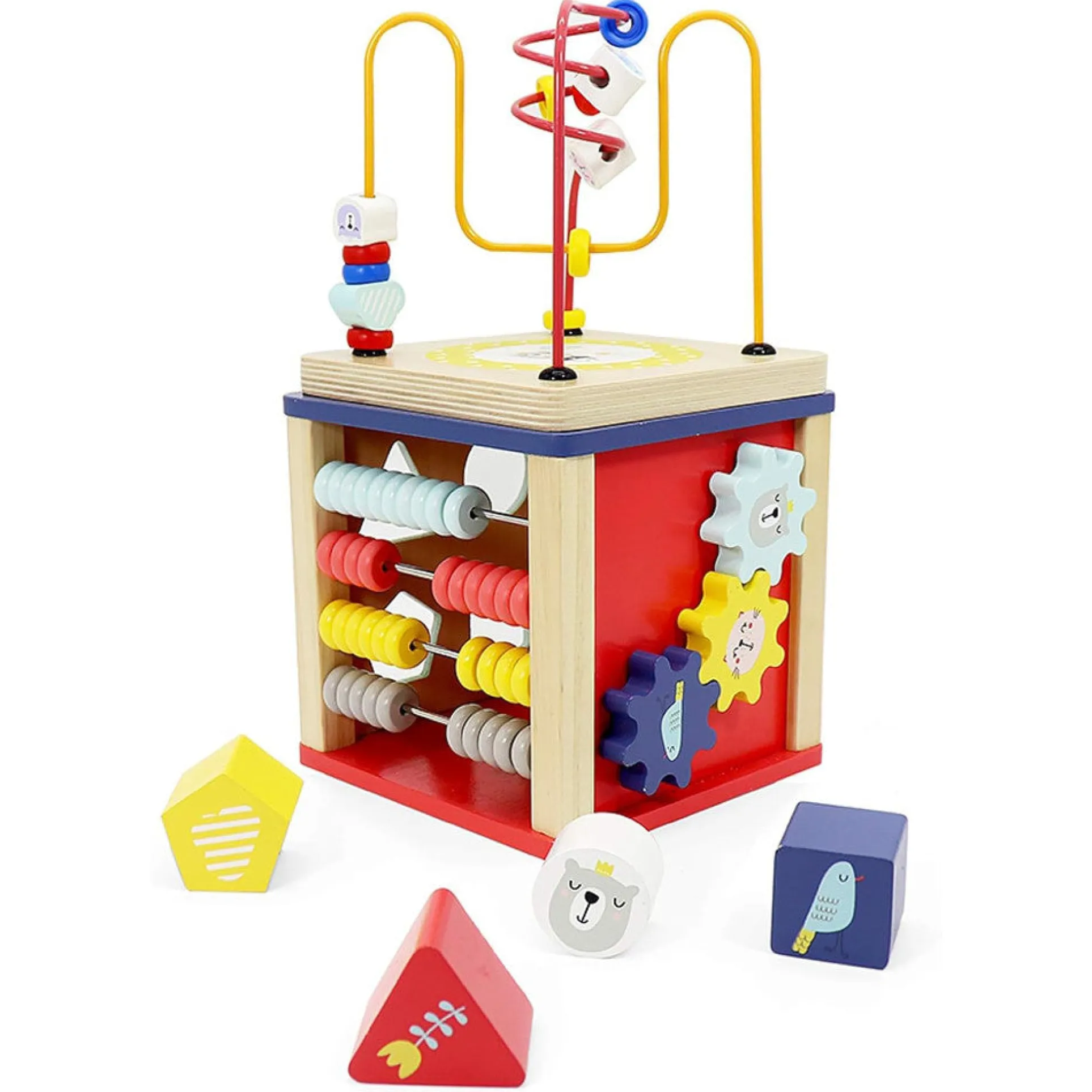 LEO & FRIENDS Alice 5-in-1 Activity Cube - Montessori-Approved Interactive Toy