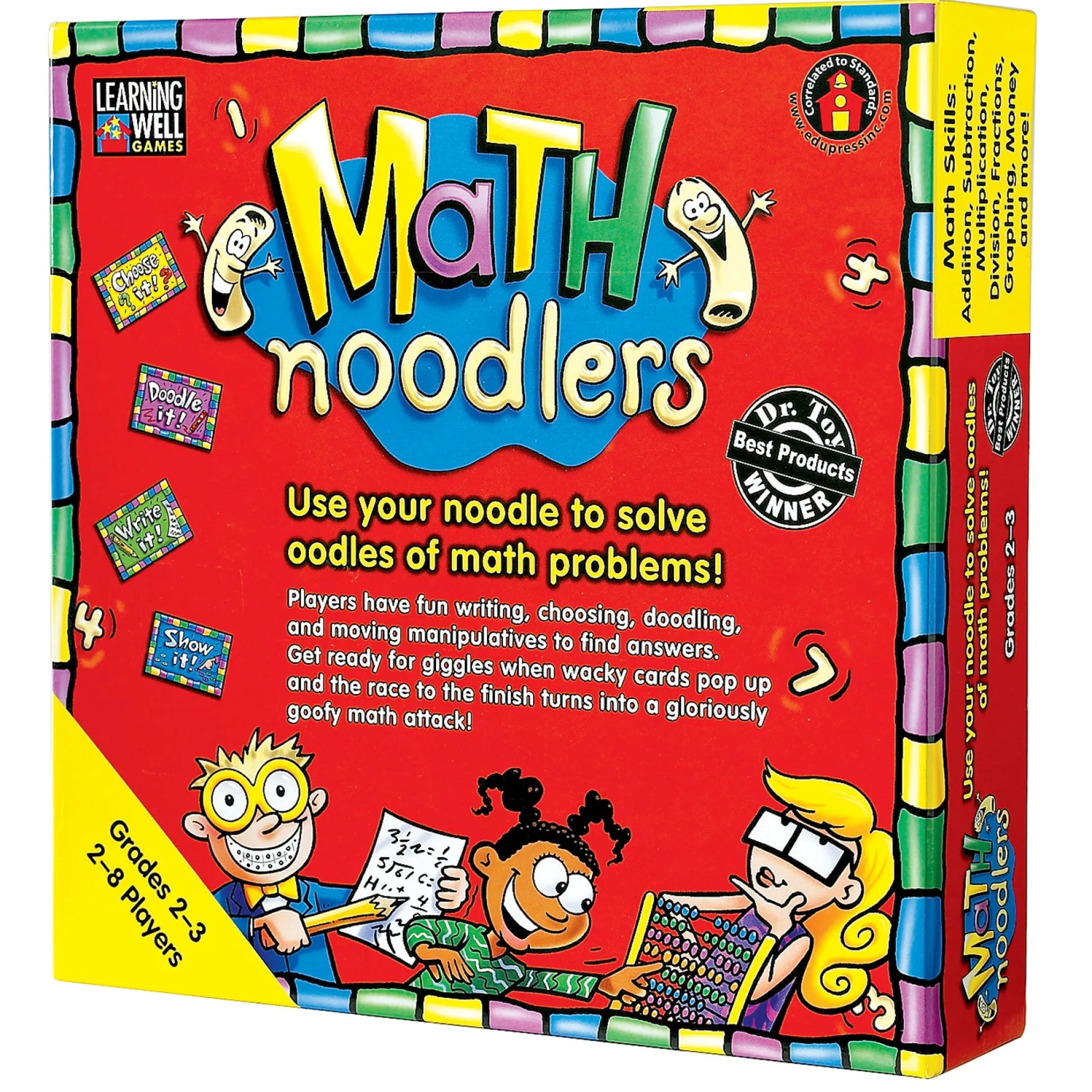 Learning Well Games Math Noodlers Game - Fun Math Challenges - Grades 2-3