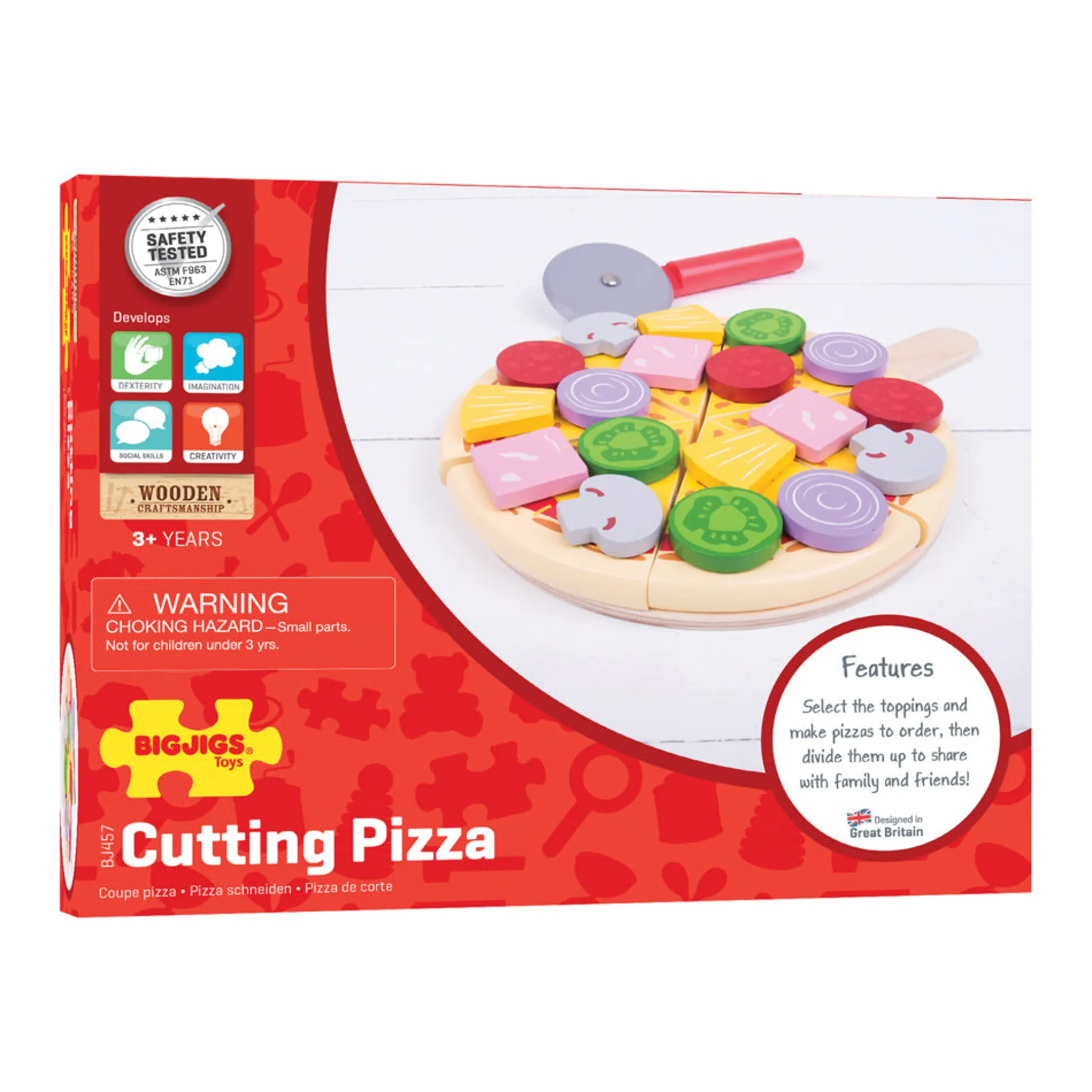 Bigjigs Wooden Cutting Pizza Play Set