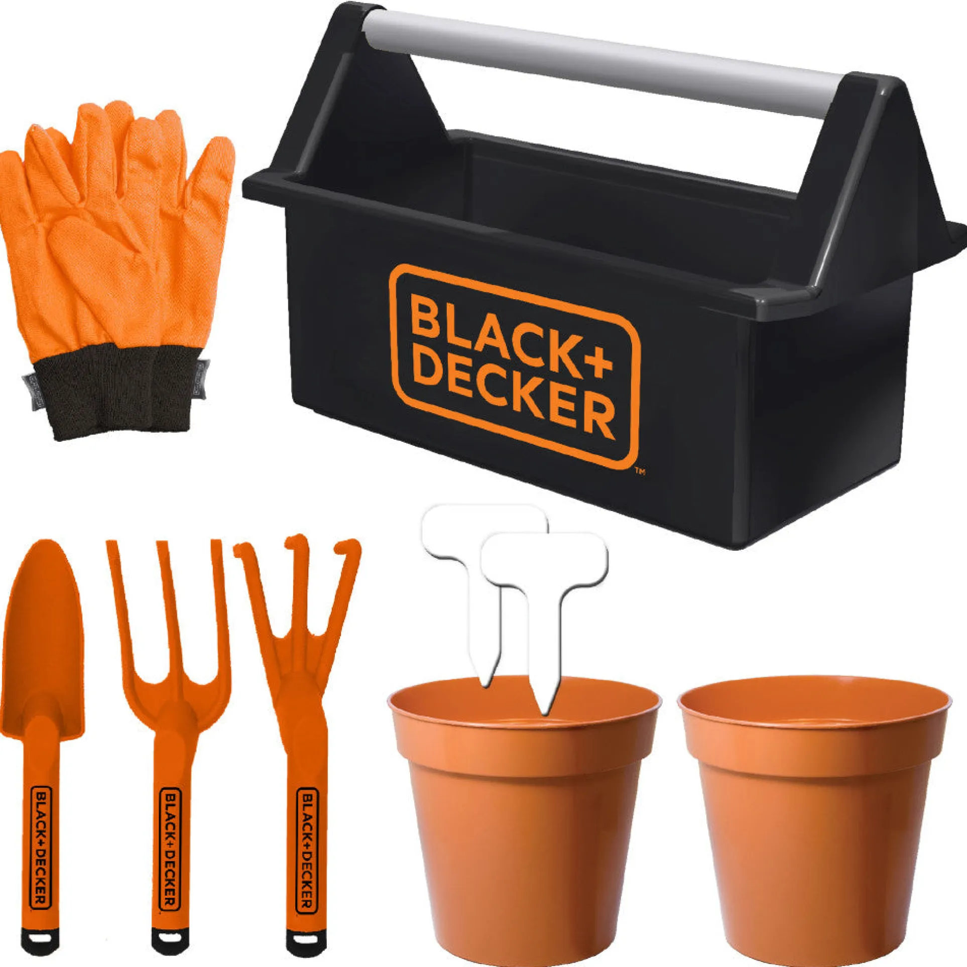 Black and Decker Kids' 8-Piece Garden Toolbox Set