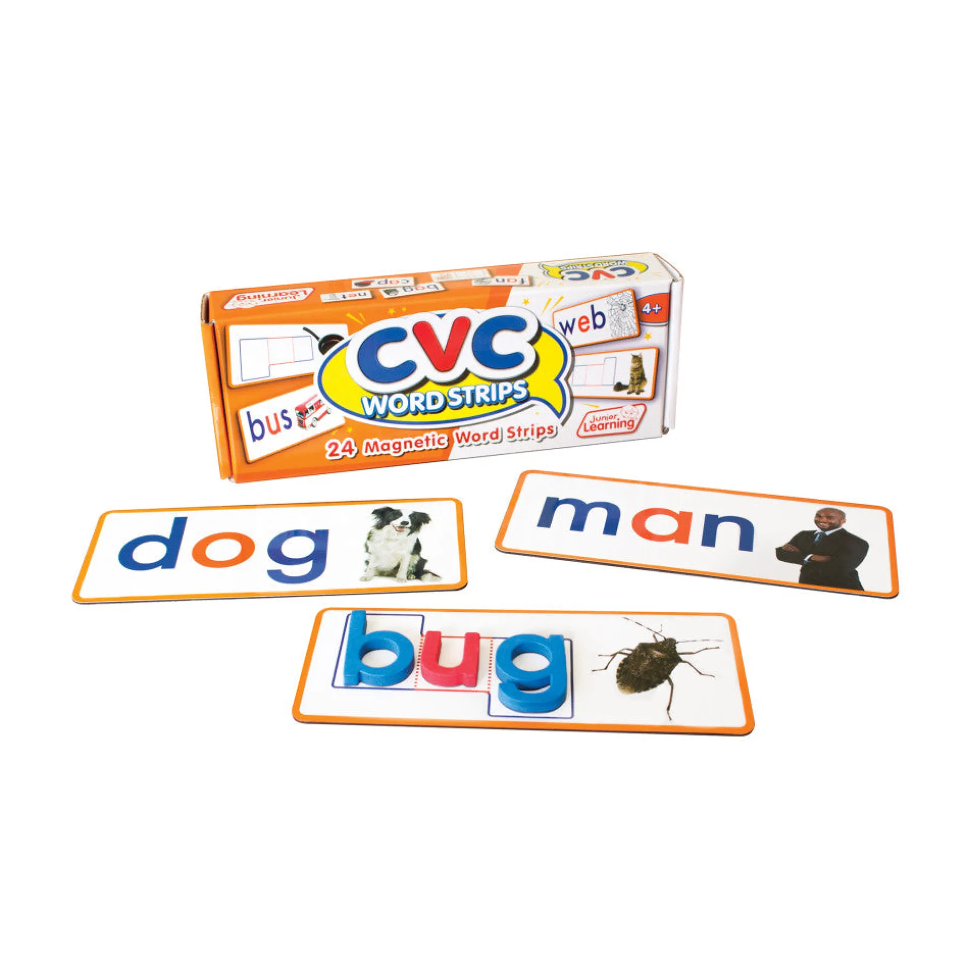 Junior Learning CVC Word Strips - Magnetic Educational Set