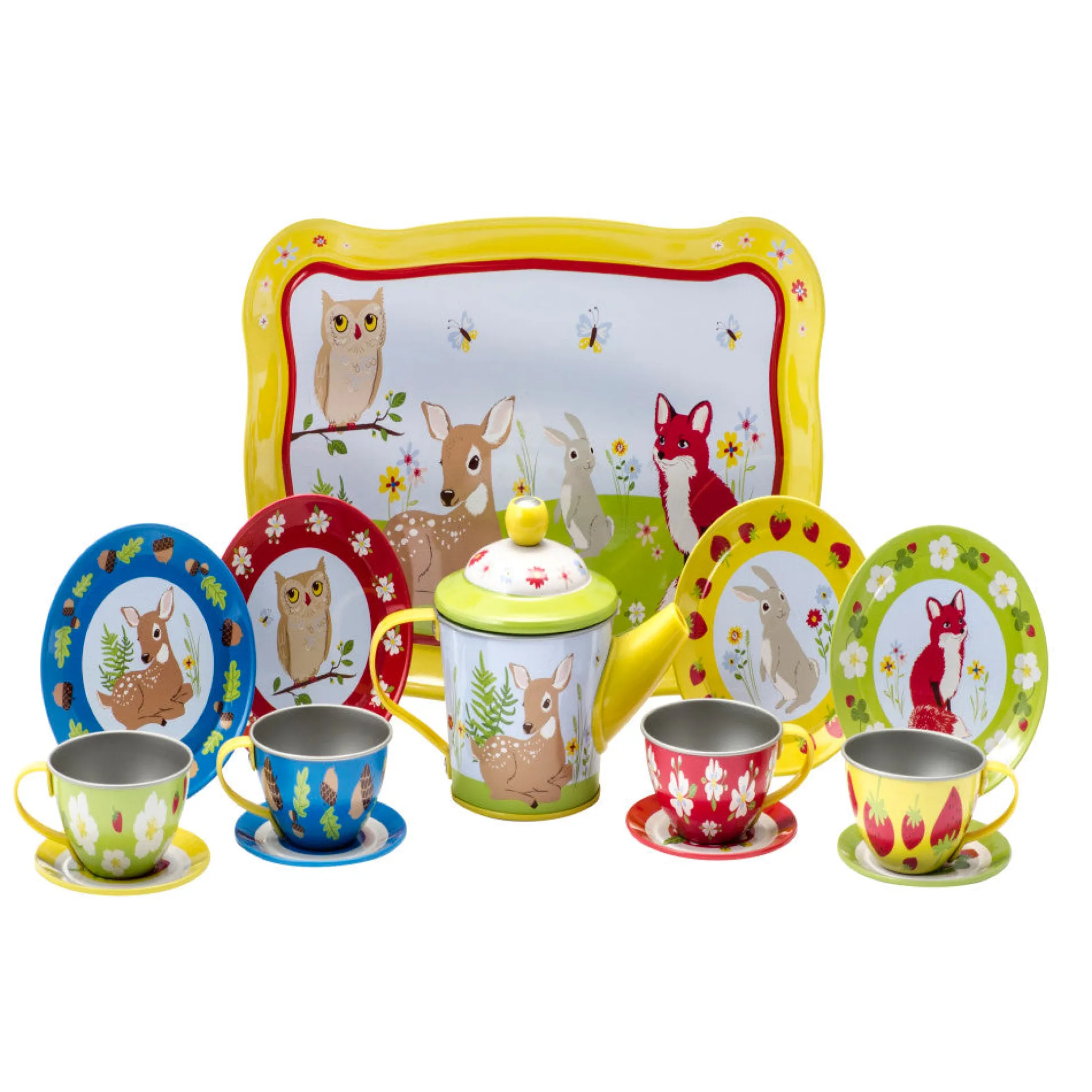 Schylling Forest Friends Tea Time Playset - Vintage Animal Motif