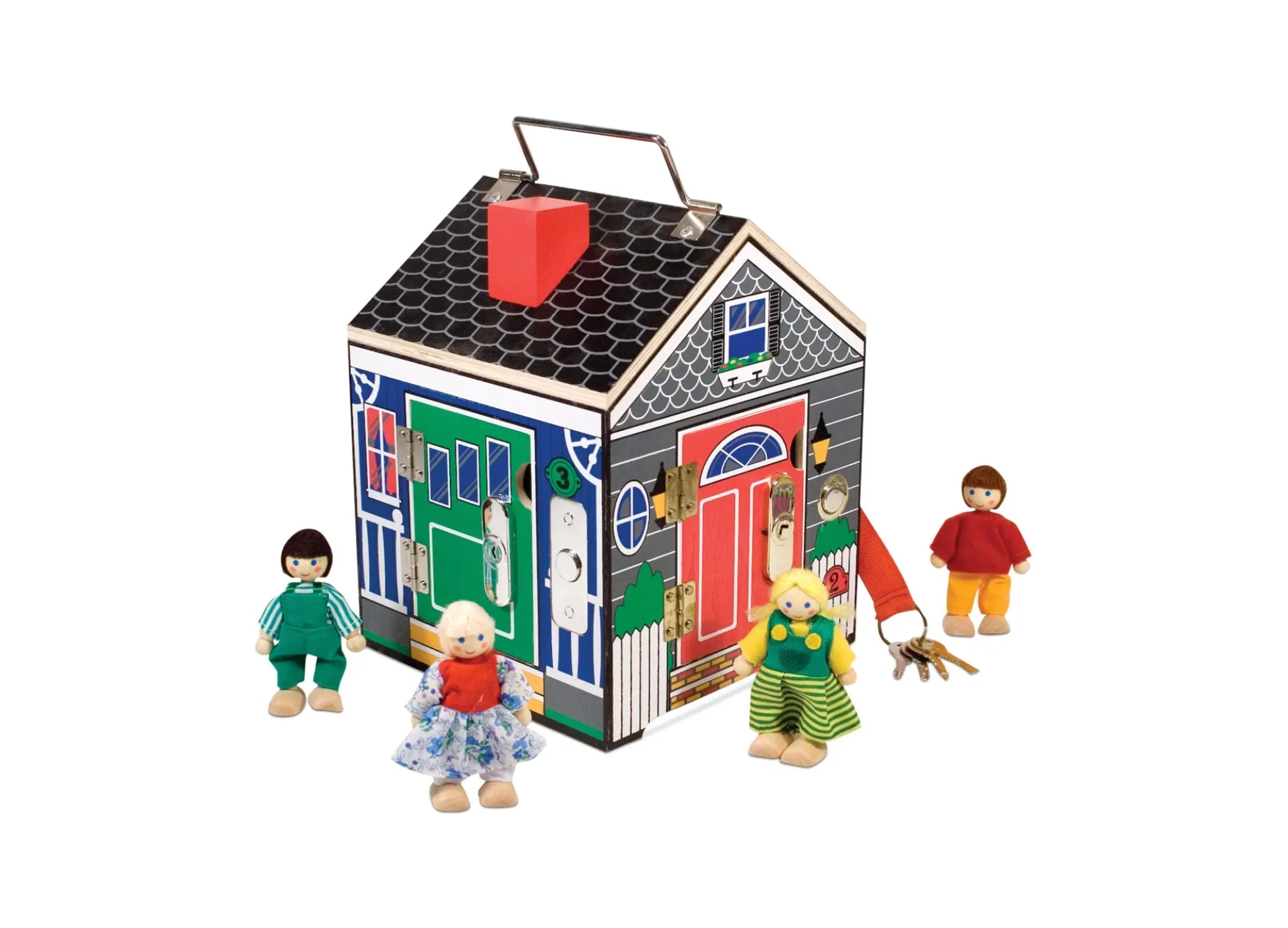 Melissa & Doug Doorbell House - Interactive Wooden Playset